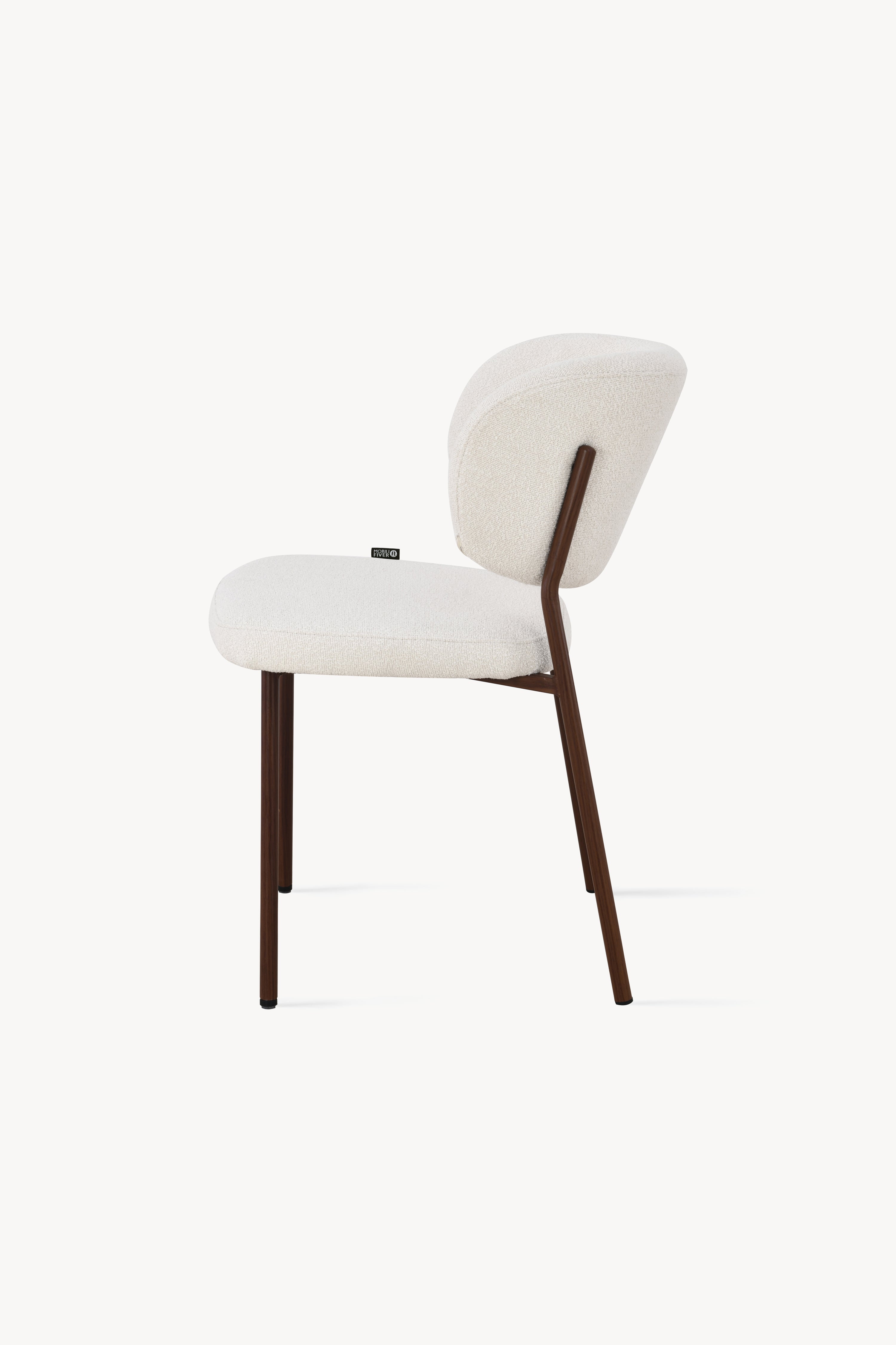 Sedie in tessuto Silvia, Set da 2, Bianco Panna - Immagine dettaglio 4