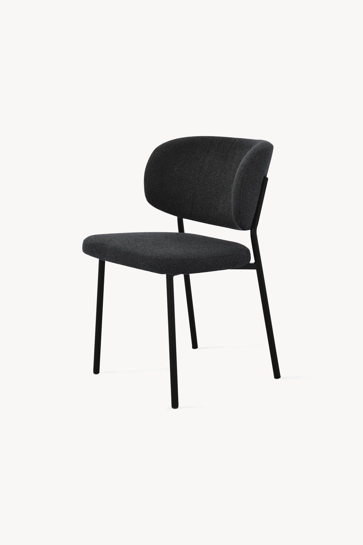 Chaises en tissu Silvia, Lot de 2, Gris Foncé - Image de détail 14