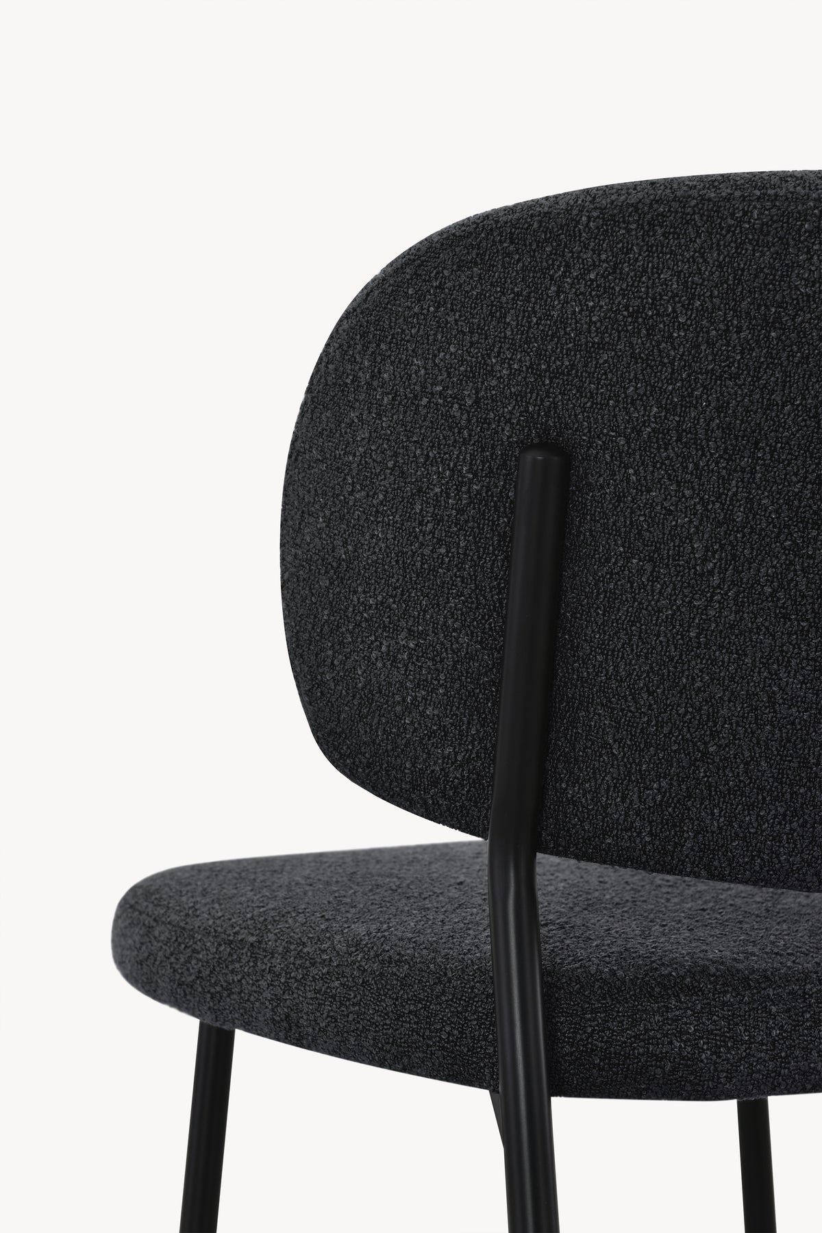 Chaises en tissu Silvia, Lot de 2, Gris Foncé - Image de détail 4