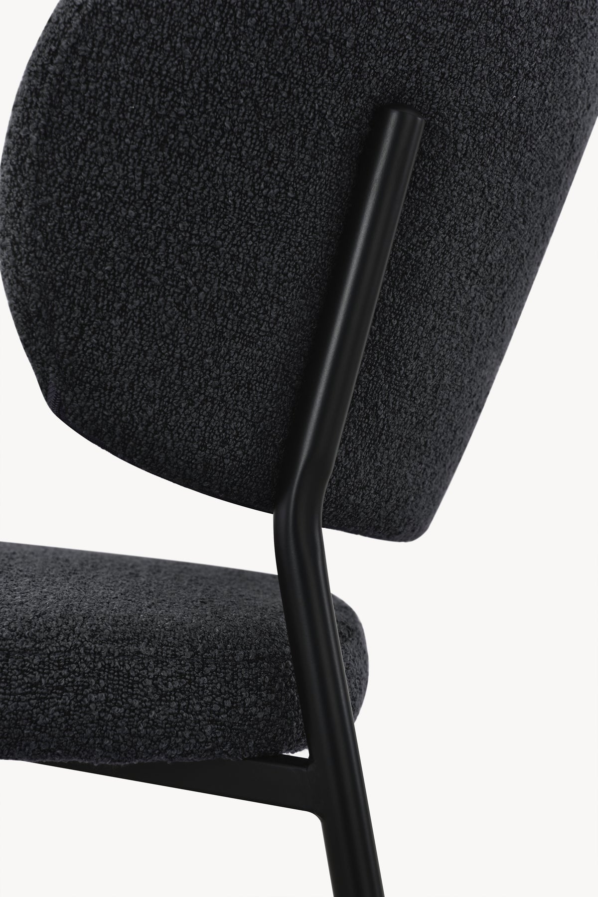 Chaises en tissu Silvia, Lot de 2, Gris Foncé - Image de détail 7