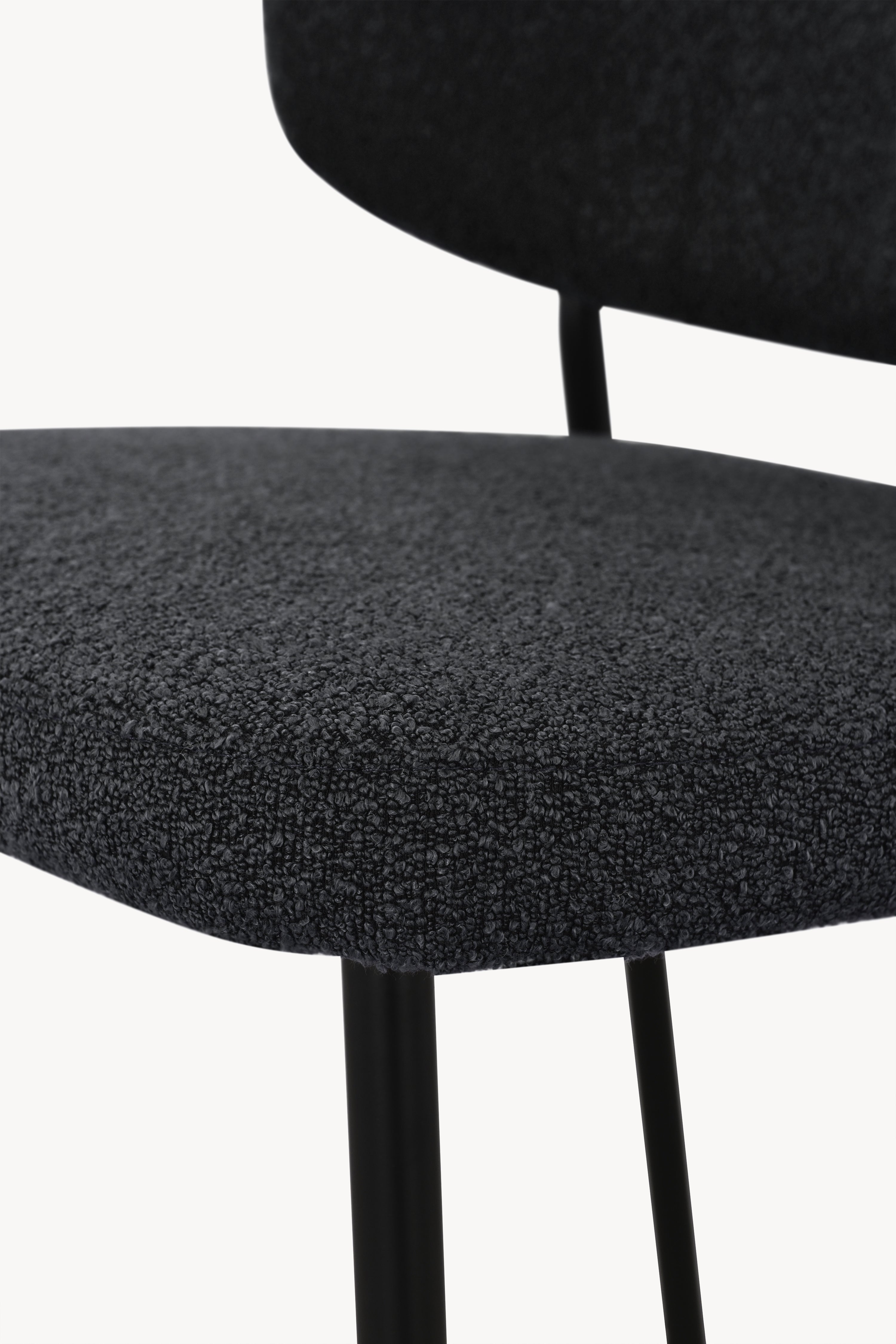 Chaises en tissu Silvia, Lot de 2, Gris Foncé - Image de détail 10