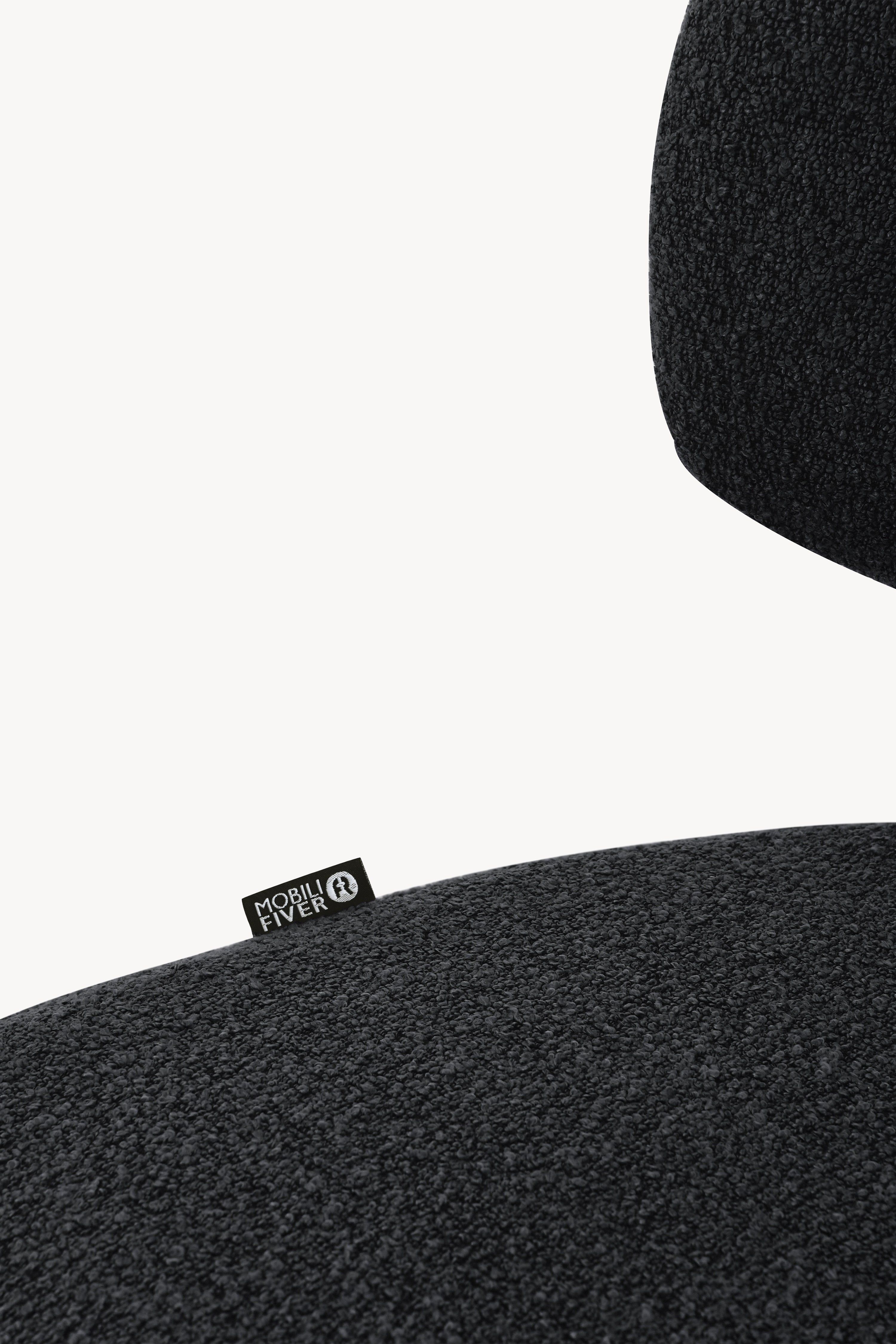 Chaises en tissu Silvia, Lot de 2, Gris Foncé - Image de détail 9