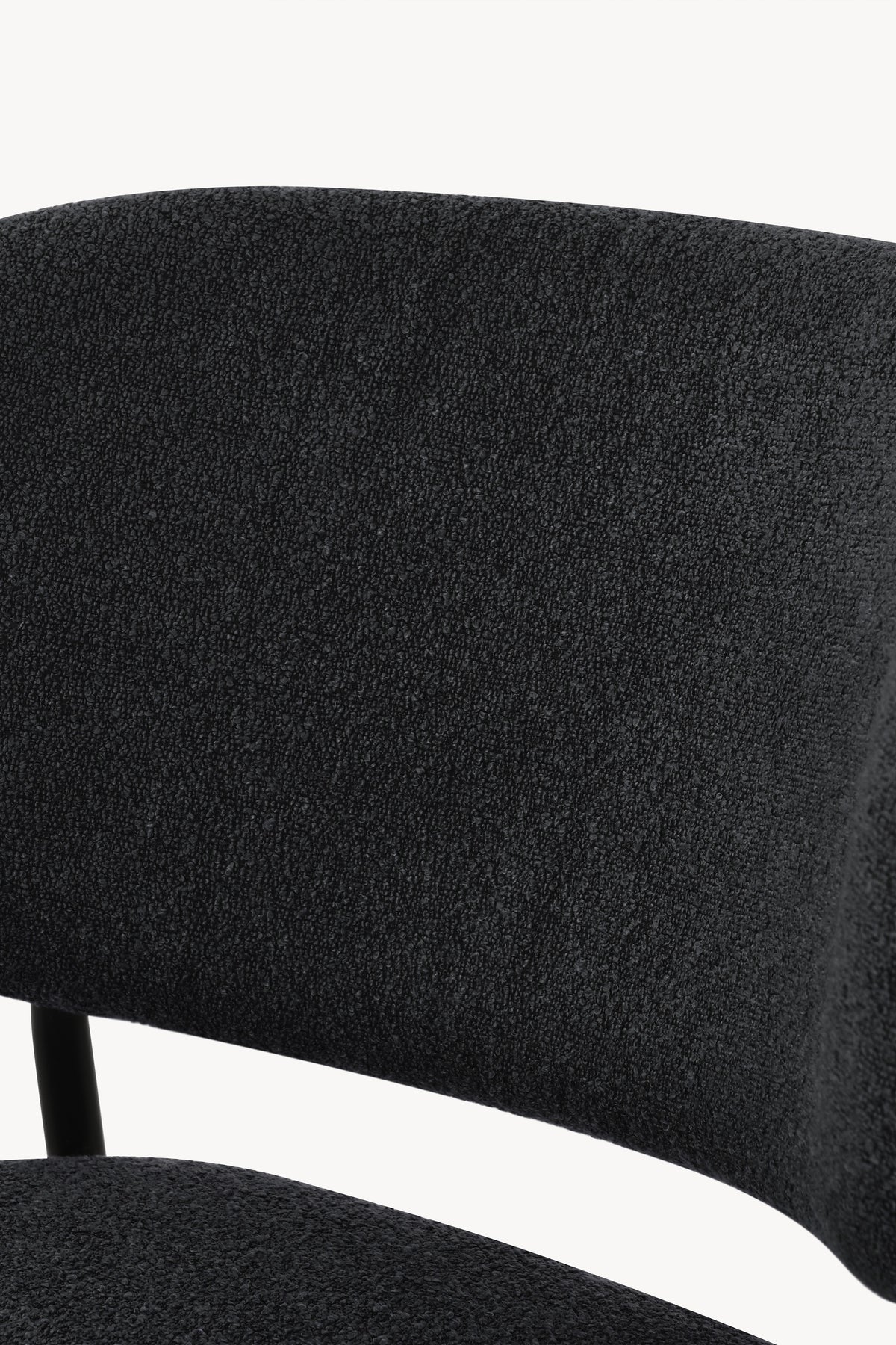 Chaises en tissu Silvia, Lot de 2, Gris Foncé - Image de détail 6