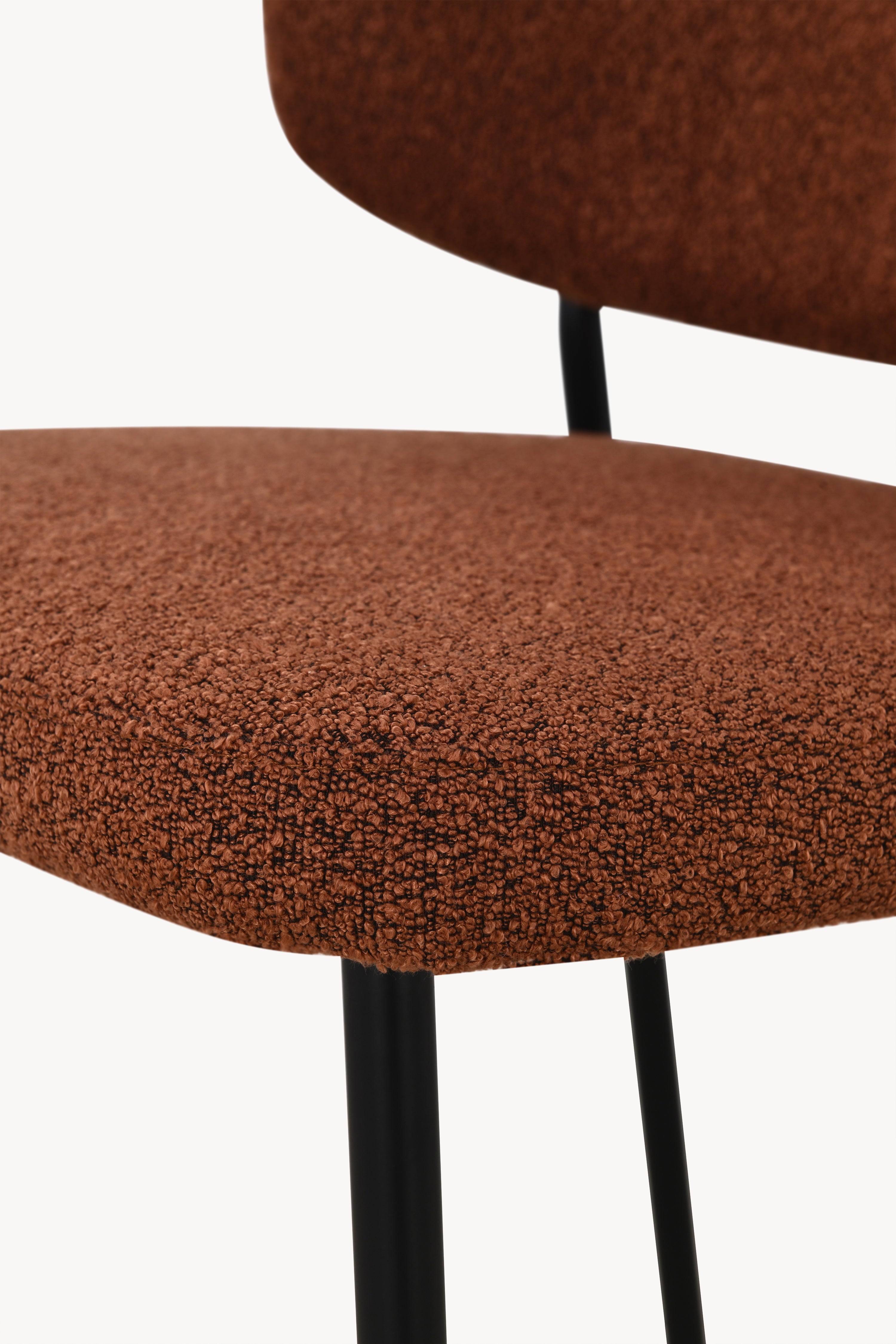 Sedie in tessuto Silvia, Set da 2, Rosso Mattone - Immagine dettaglio 5