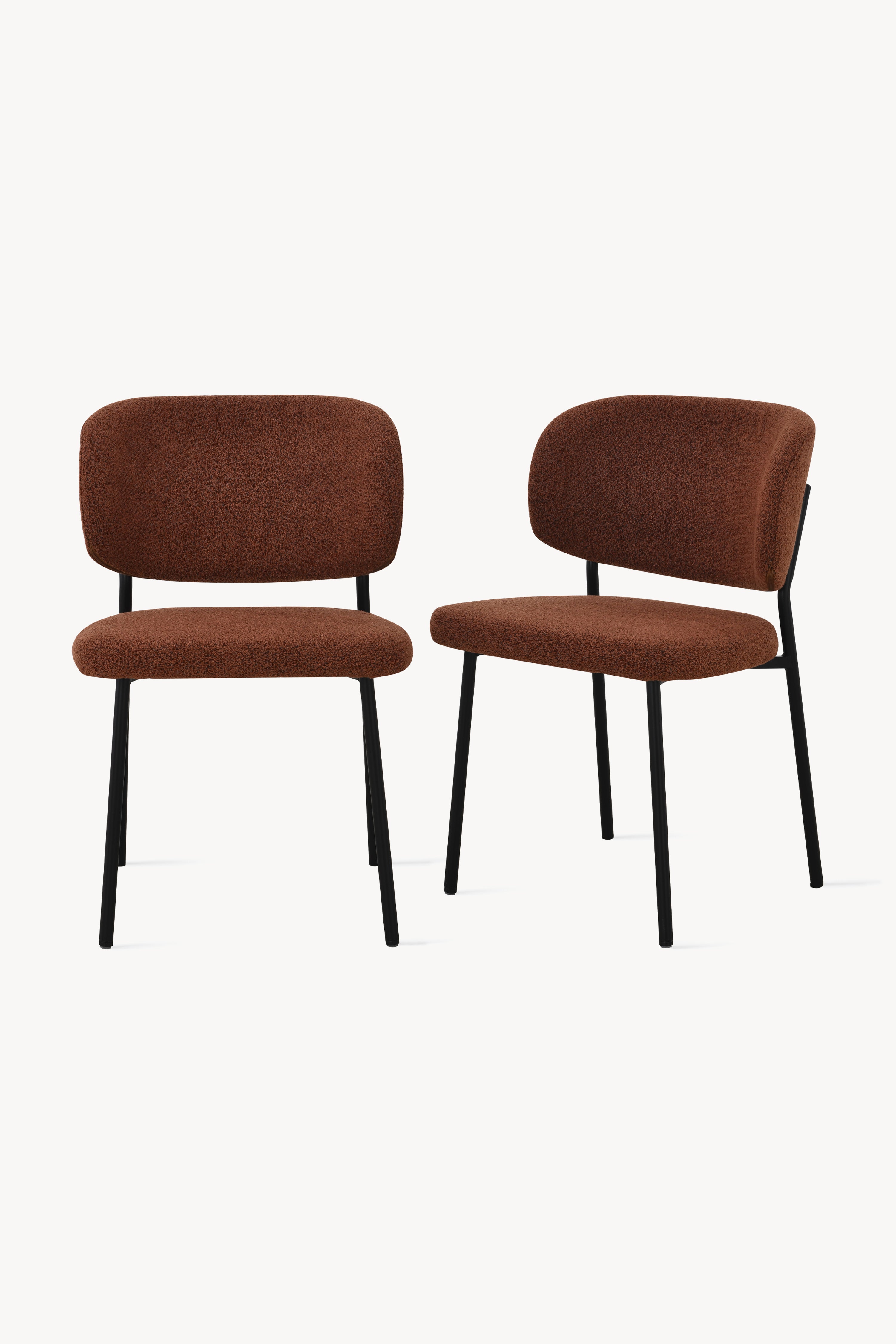 Sedie in tessuto Silvia, Set da 2, Rosso Mattone - Immagine principale