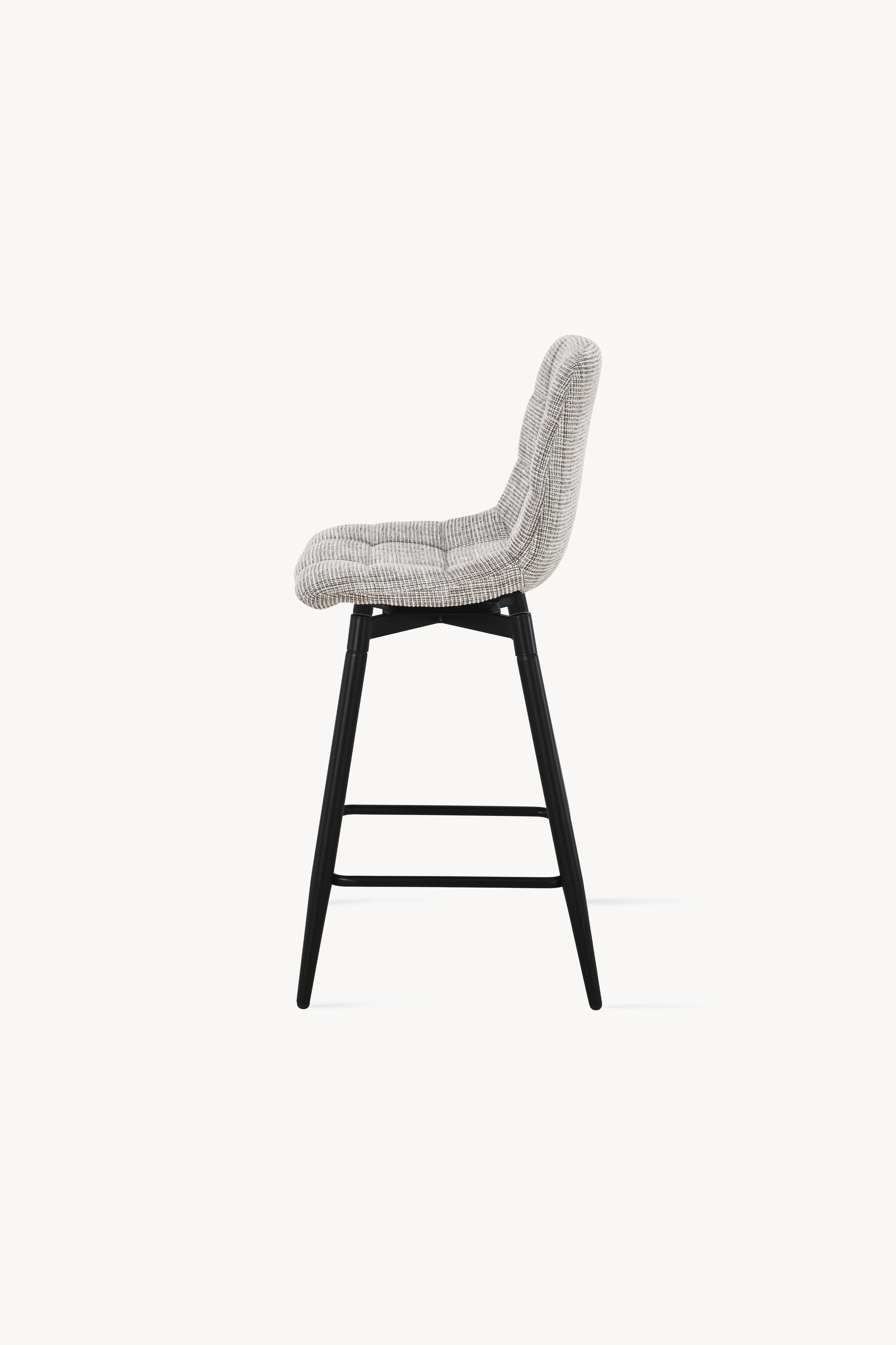 Sgabelli in tessuto Simone, Set da 2, Bianco e Marrone - Immagine dettaglio 10