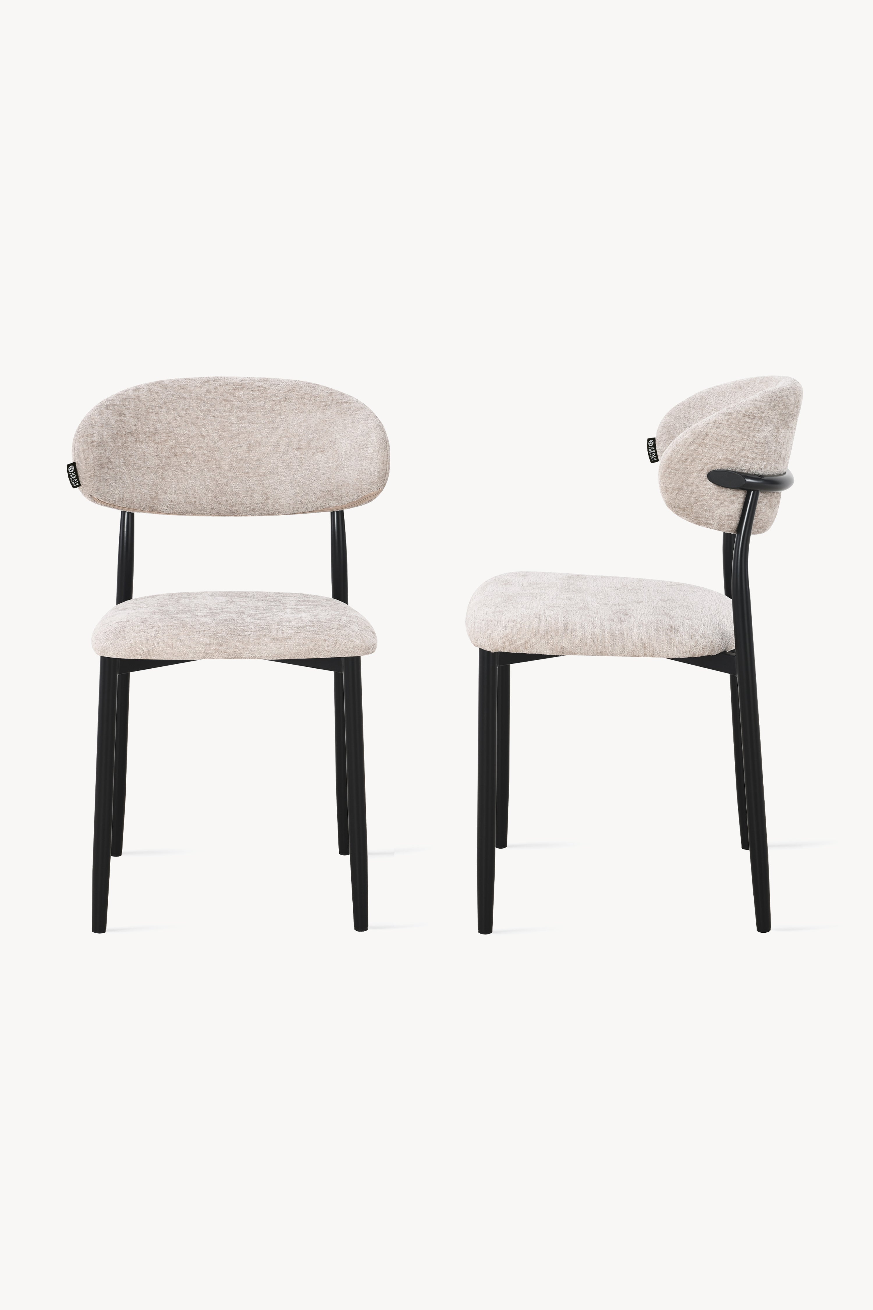 Sedie in tessuto Sofia, Set da 2, Beige - Immagine dettaglio 2