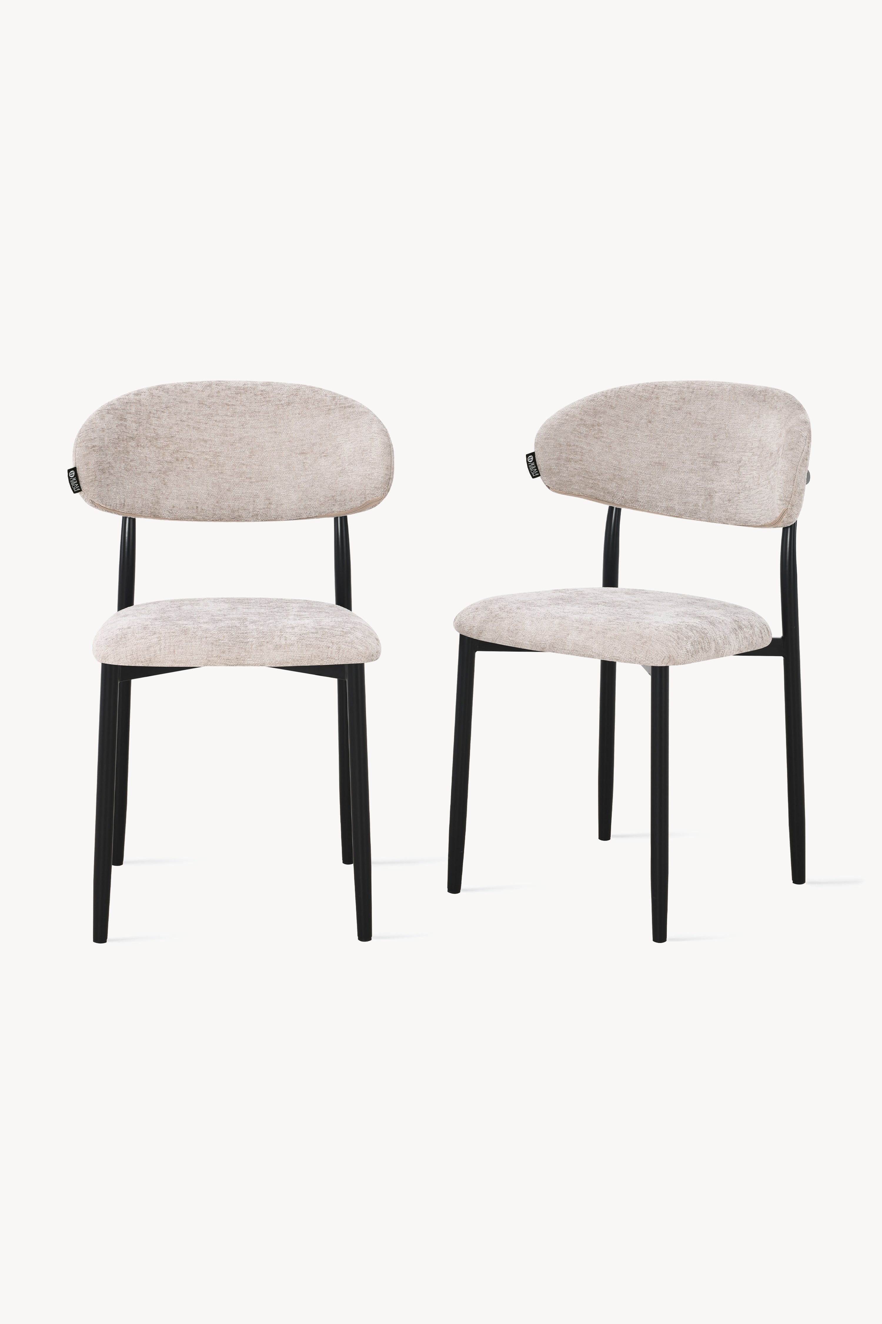 Sofia stoffstoler, sett med 2, beige