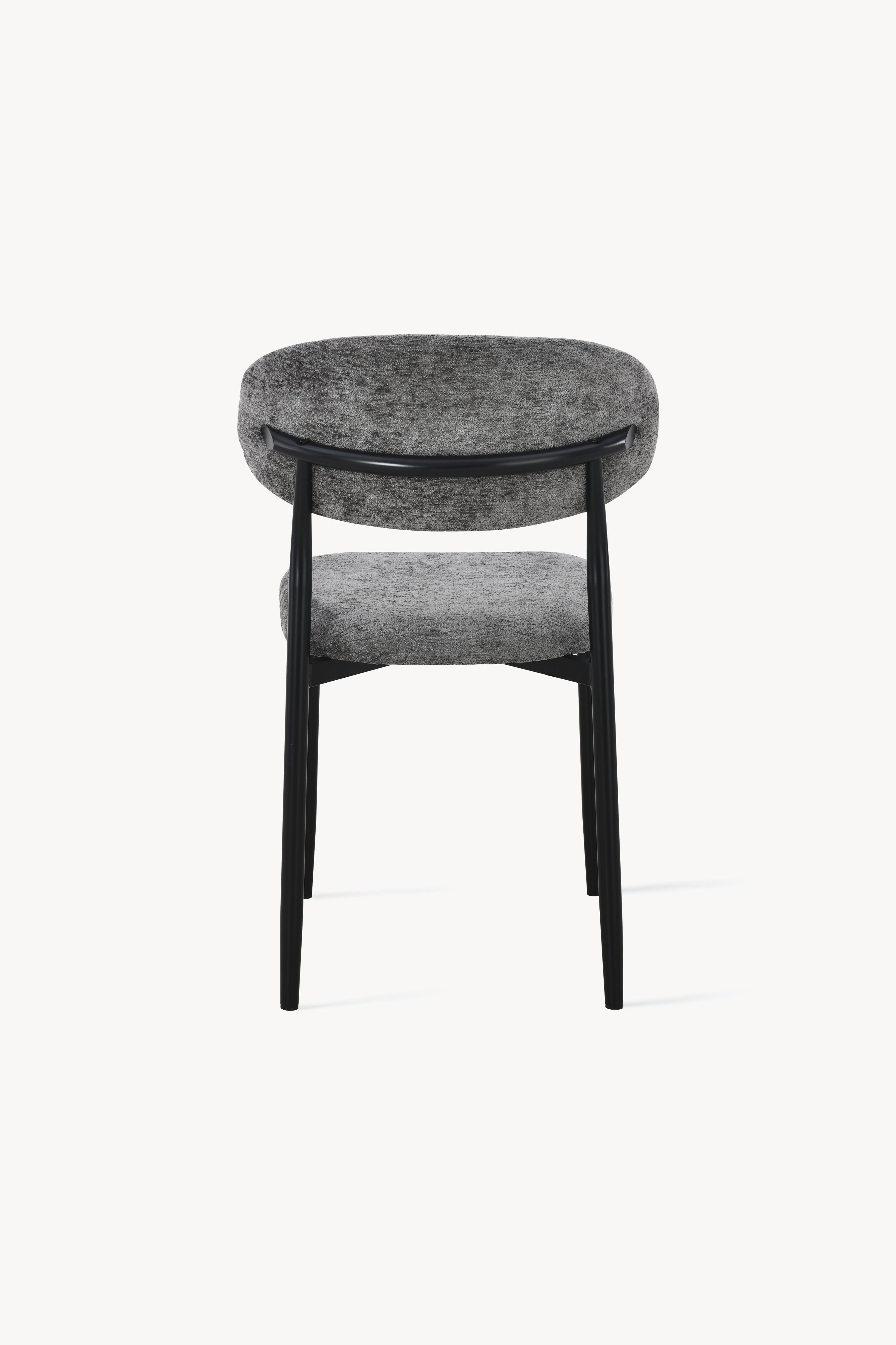Sedie in tessuto Sofia, Set da 2, Grigio Scuro - Immagine dettaglio 4