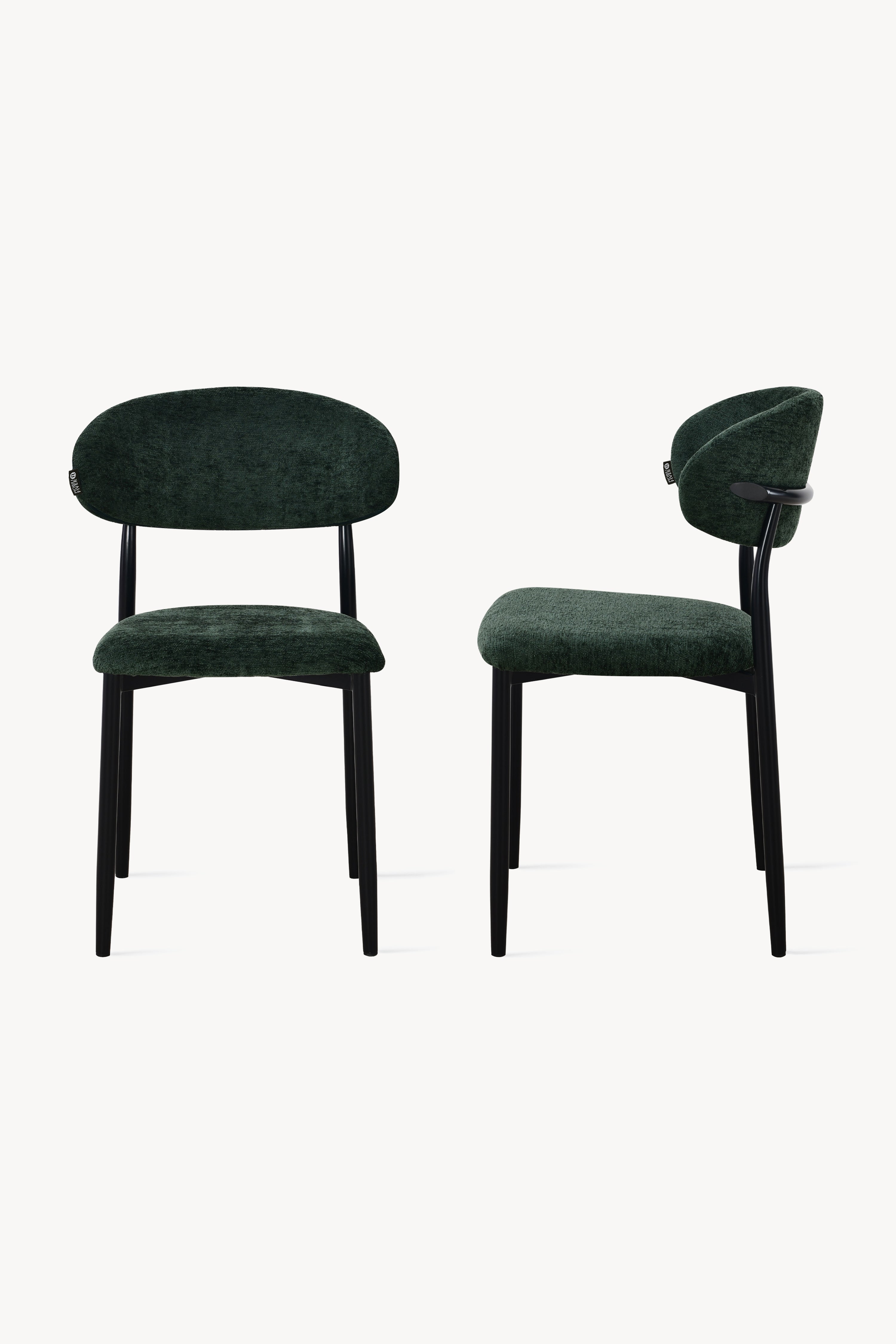Chaises en tissu Sofia, Lot de 2, Vert - Image de détail 2