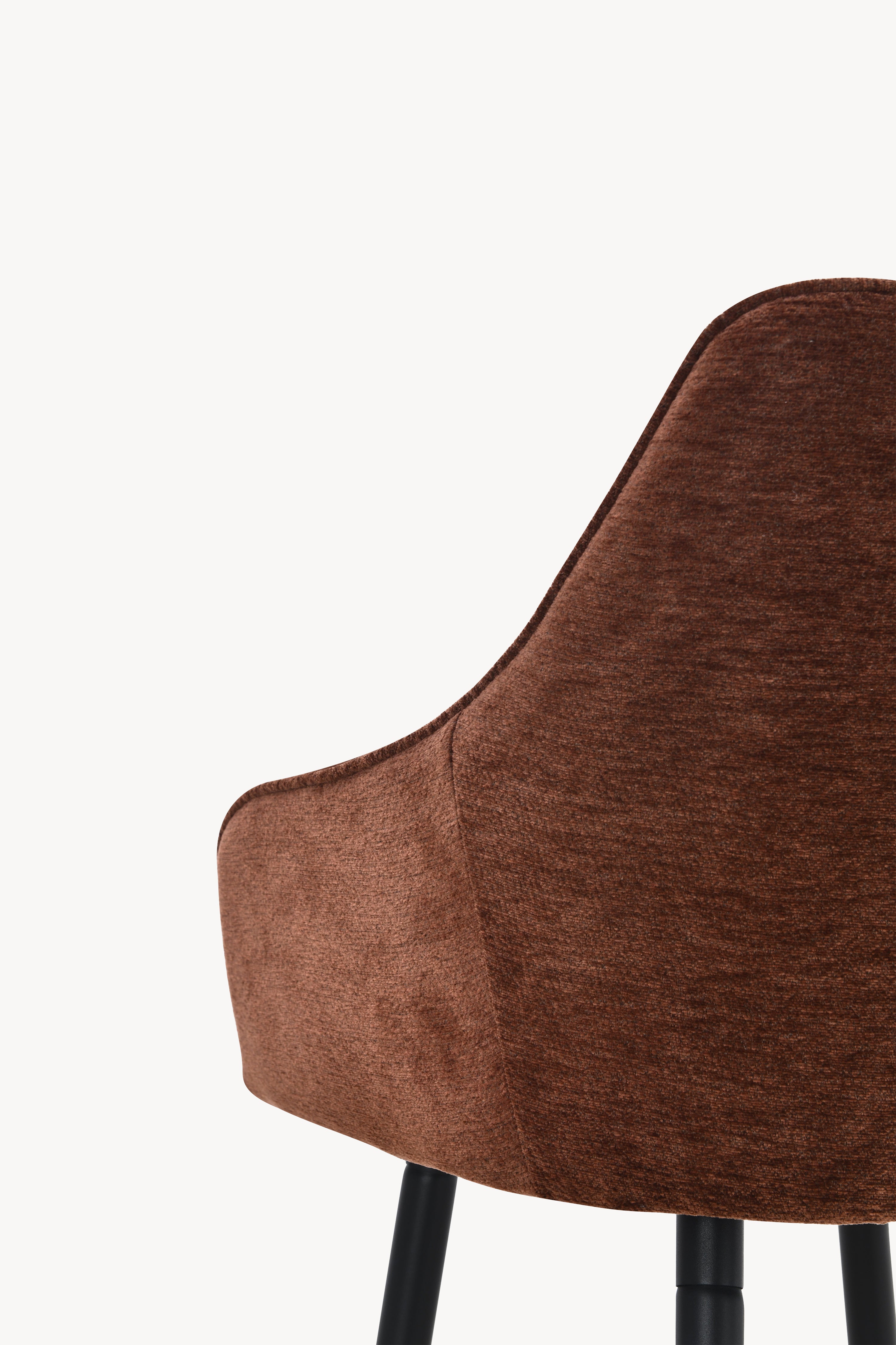 Taburete din material textil Thomas, Set de 2, Maro - Imagine detaliu 15