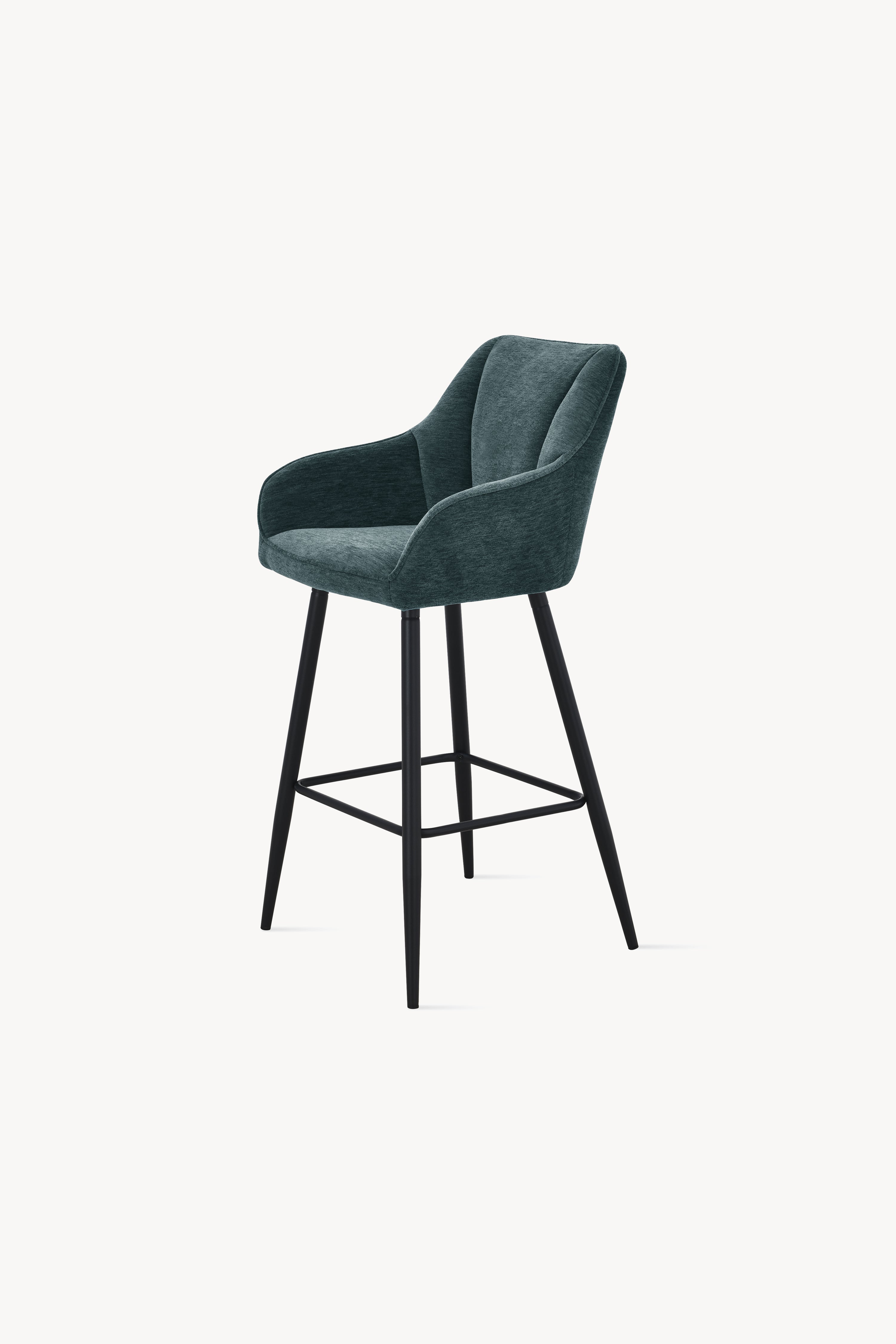 Scaune din material textil Thomas, Set de 2, Verde - Imagine detaliu 2