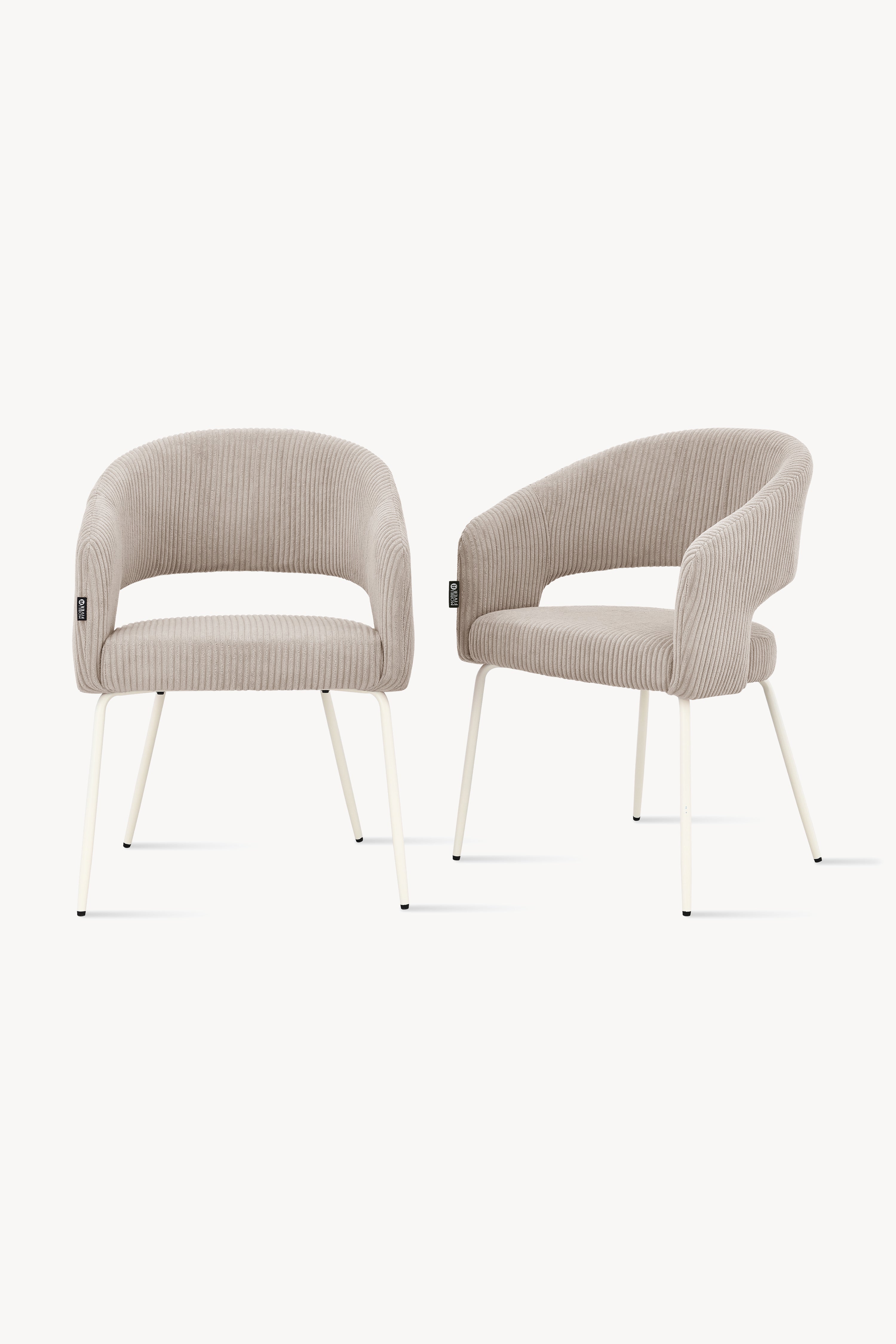 Victoria Fabric Chairs, Set of 2, Beige - Main image