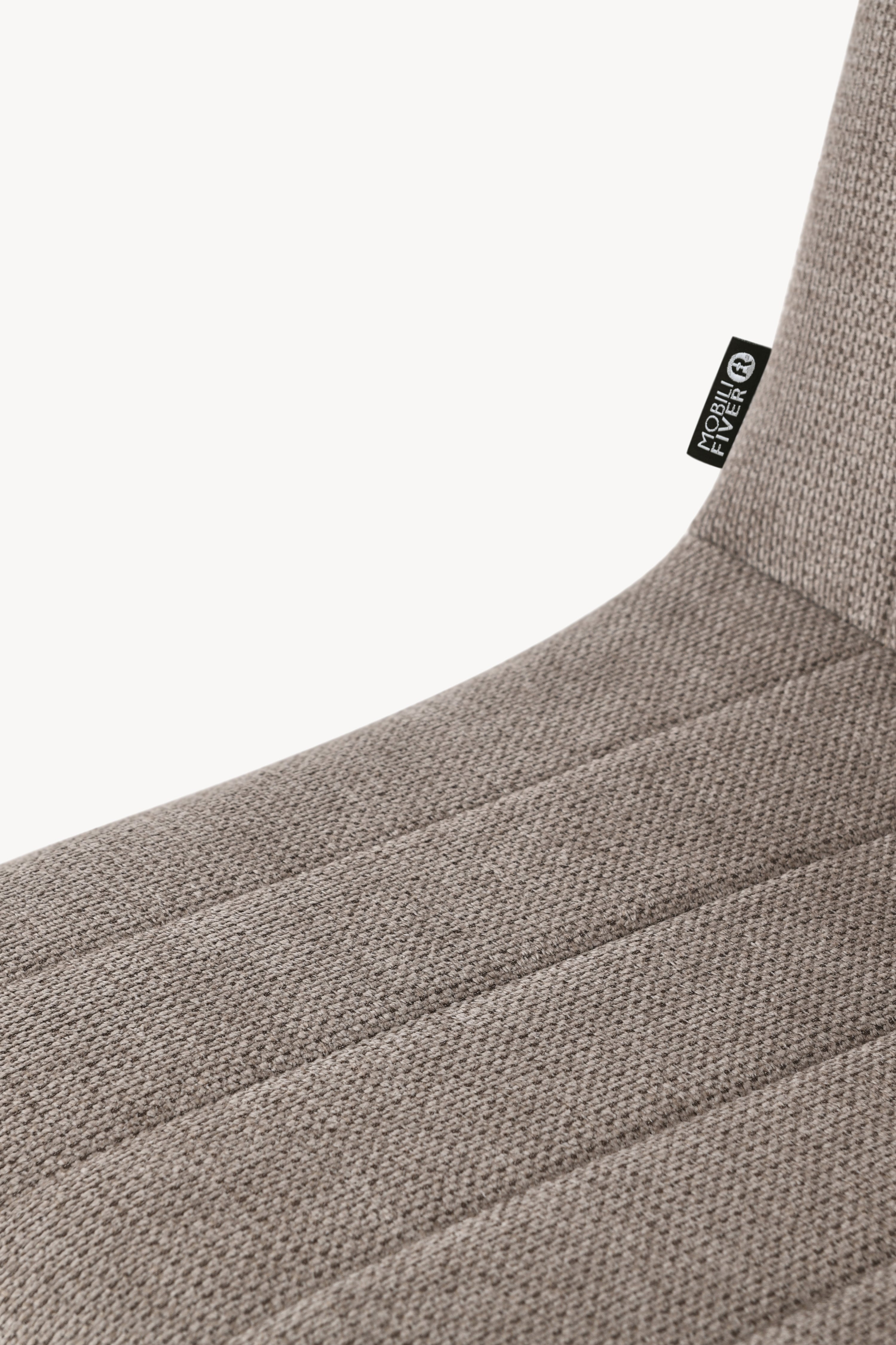 Sedie in tessuto Vera, Set da 2, Beige Scuro con gambe in legno - Immagine dettaglio 8