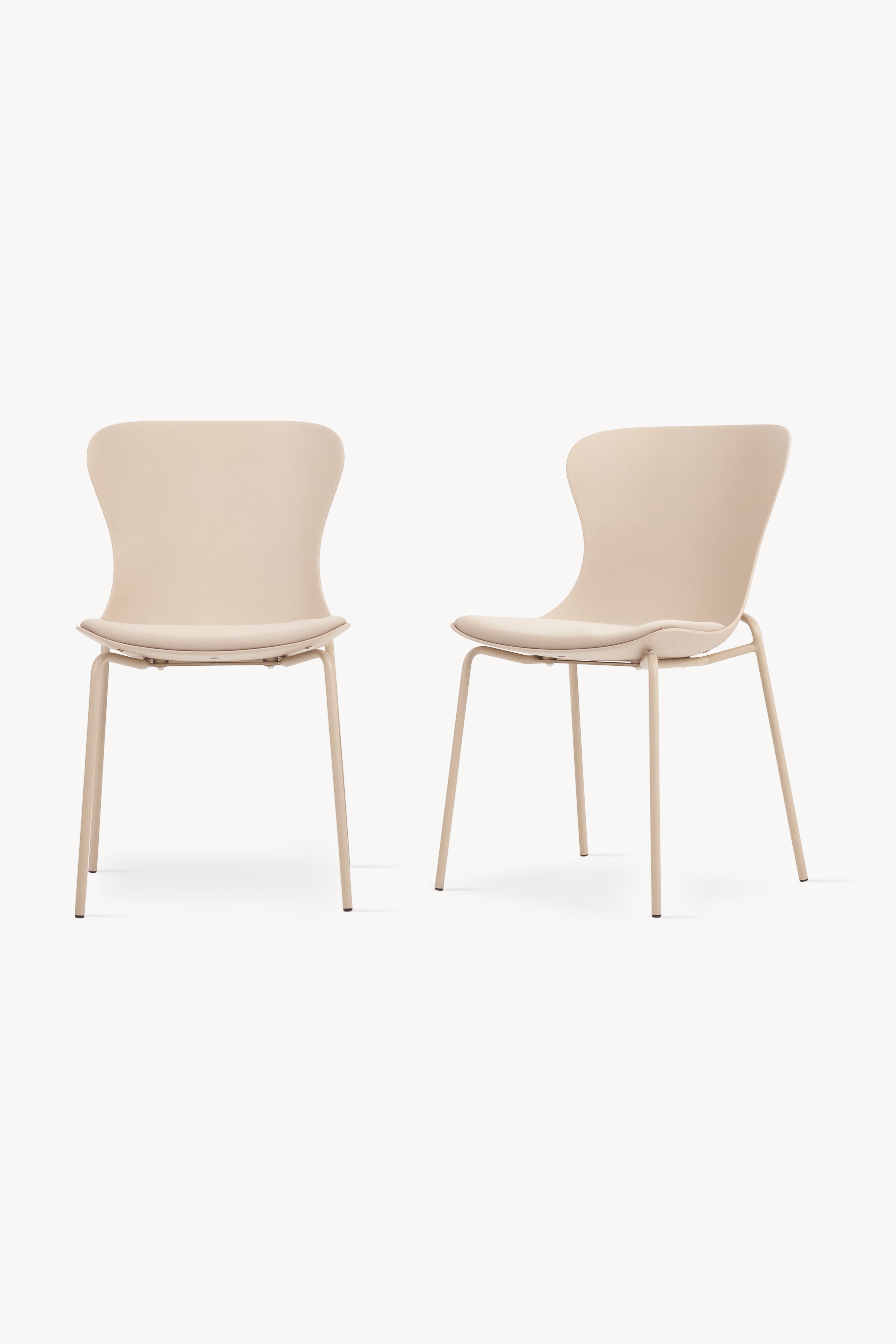 Zoe stoelen, set van 2, Beige - Hoofdafbeelding