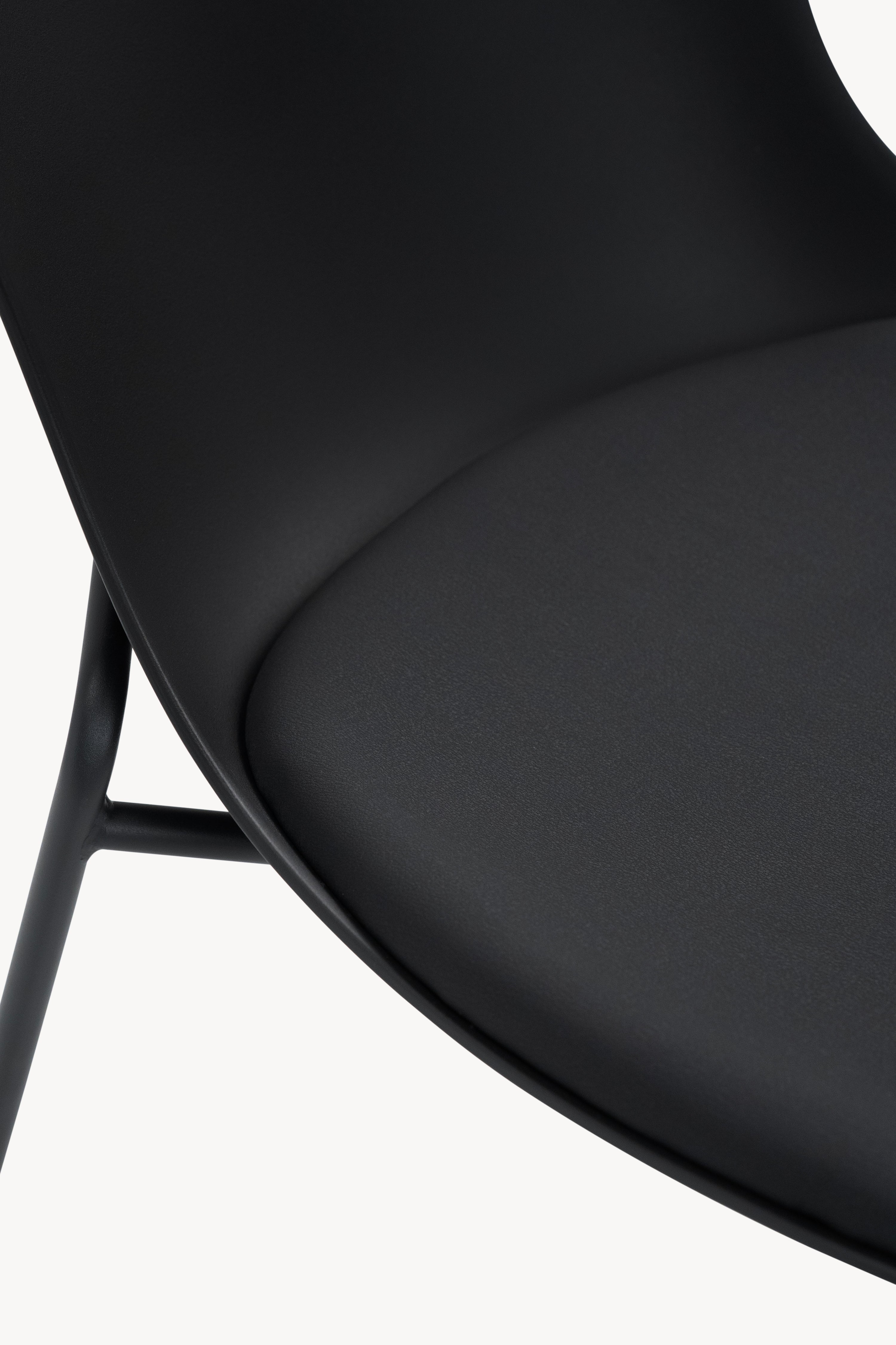Zoe stoelen, set van 2, Zwart - Detailafbeelding 2