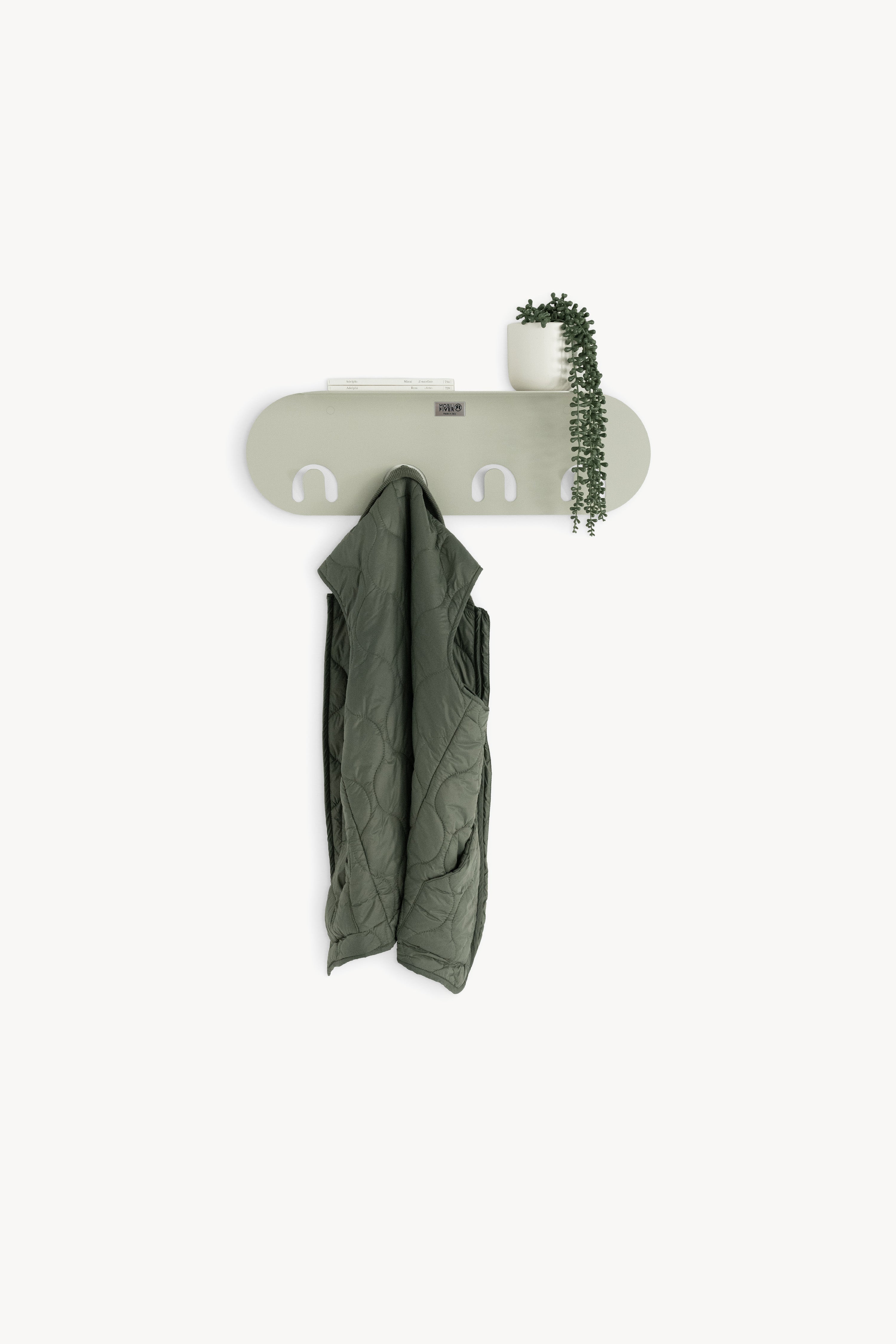 Porte-manteau mural en métal Camilla, 60 cm, Beige - Image principale