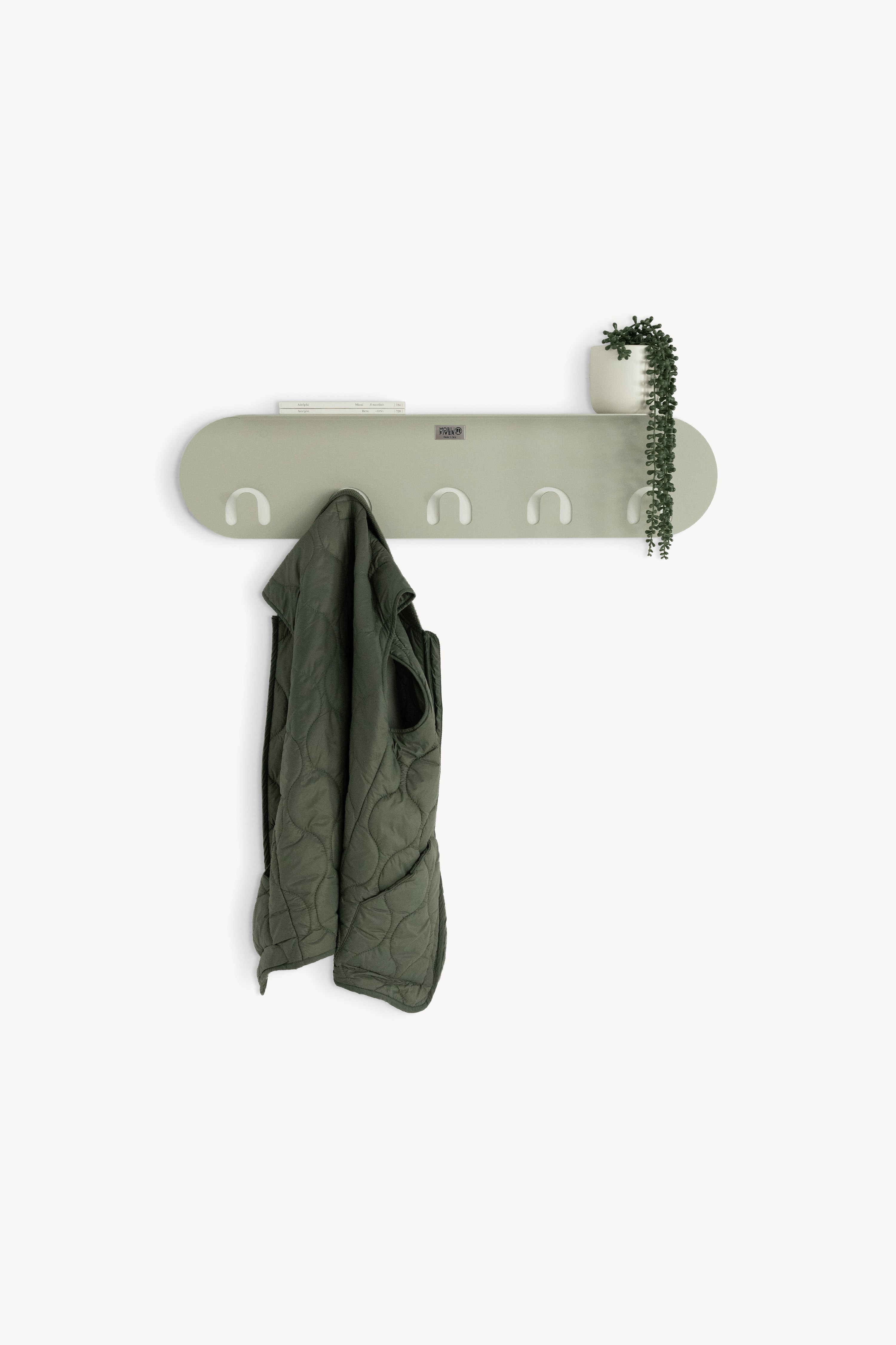 Porte-manteau mural en métal Camilla, 80 cm, Beige - Image principale