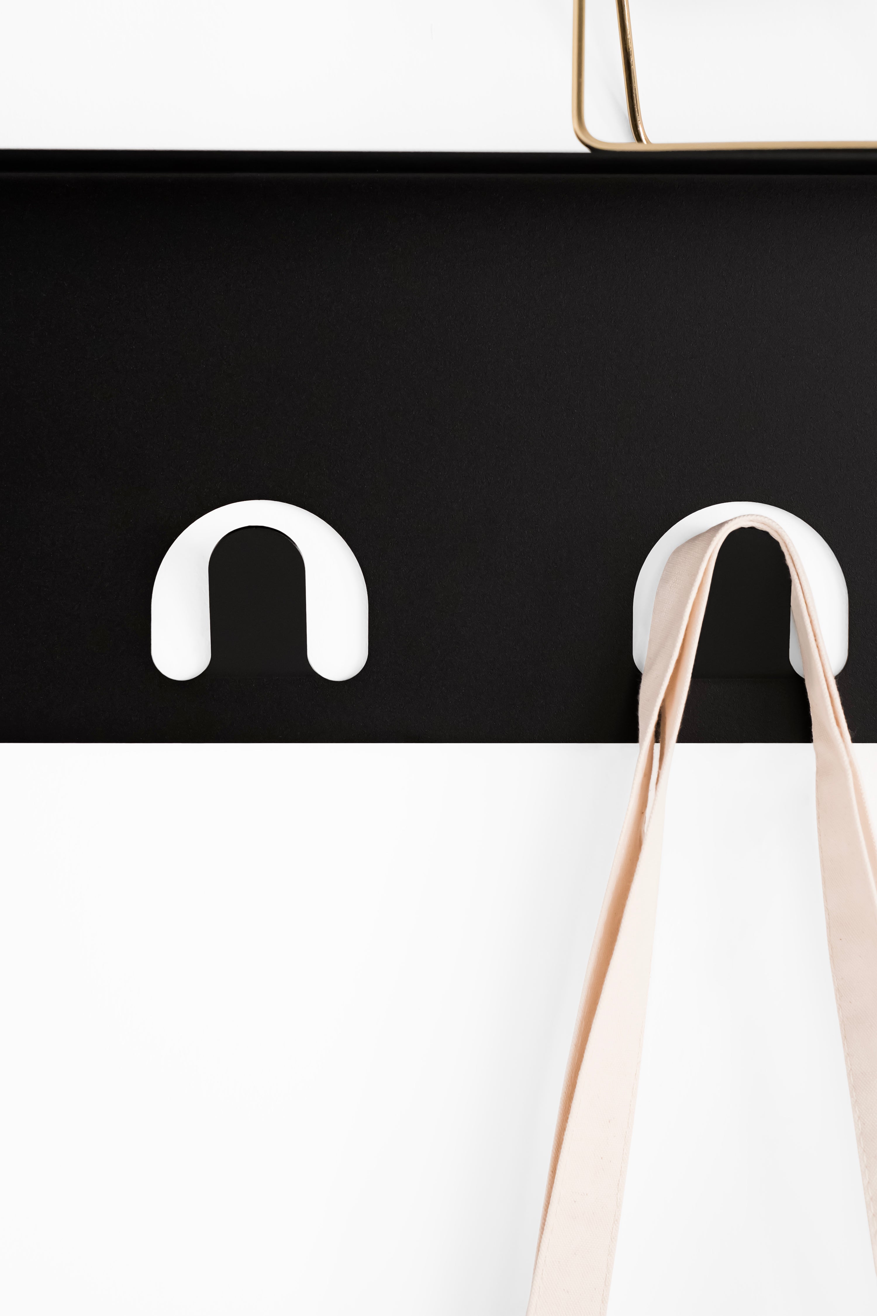 Wandgarderobe aus Metall Camilla, 60 cm, Schwarz - Detailbild 4