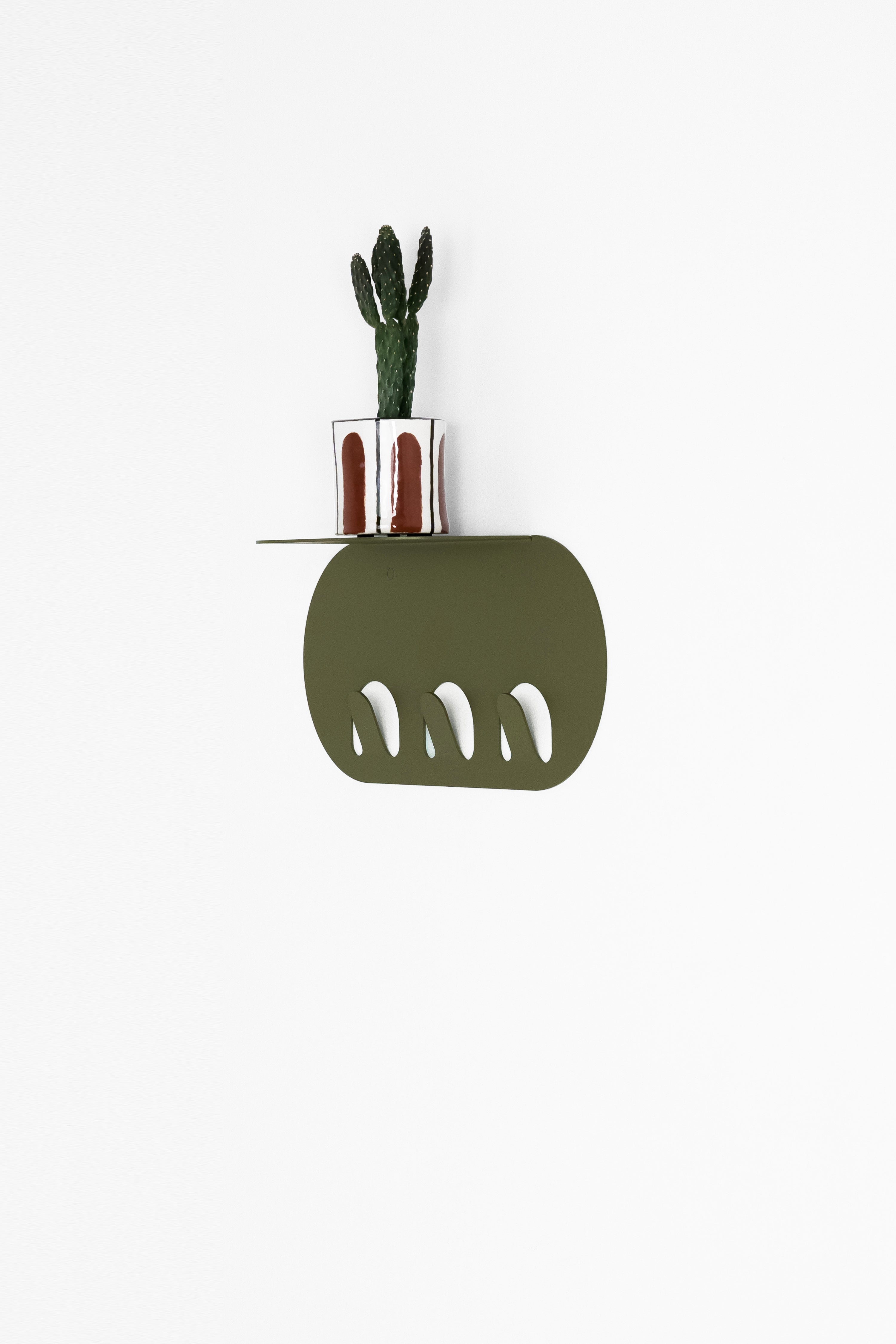 Appendiabiti da parete in metallo Camilla, 40 cm, Verde Olivia - Immagine dettaglio 1