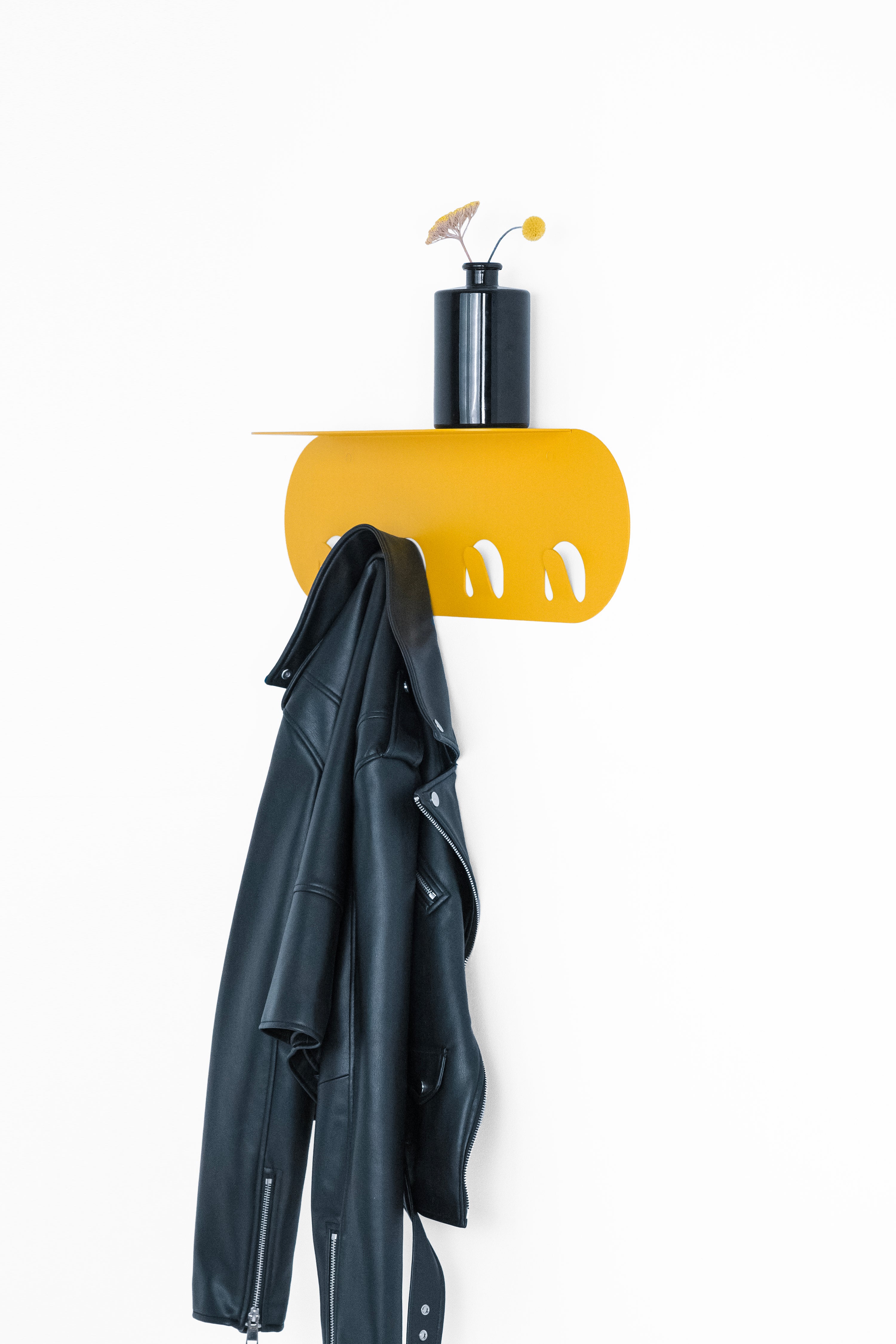 Appendiabiti da parete in metallo Camilla, 60 cm, Giallo Senape - Immagine dettaglio 1