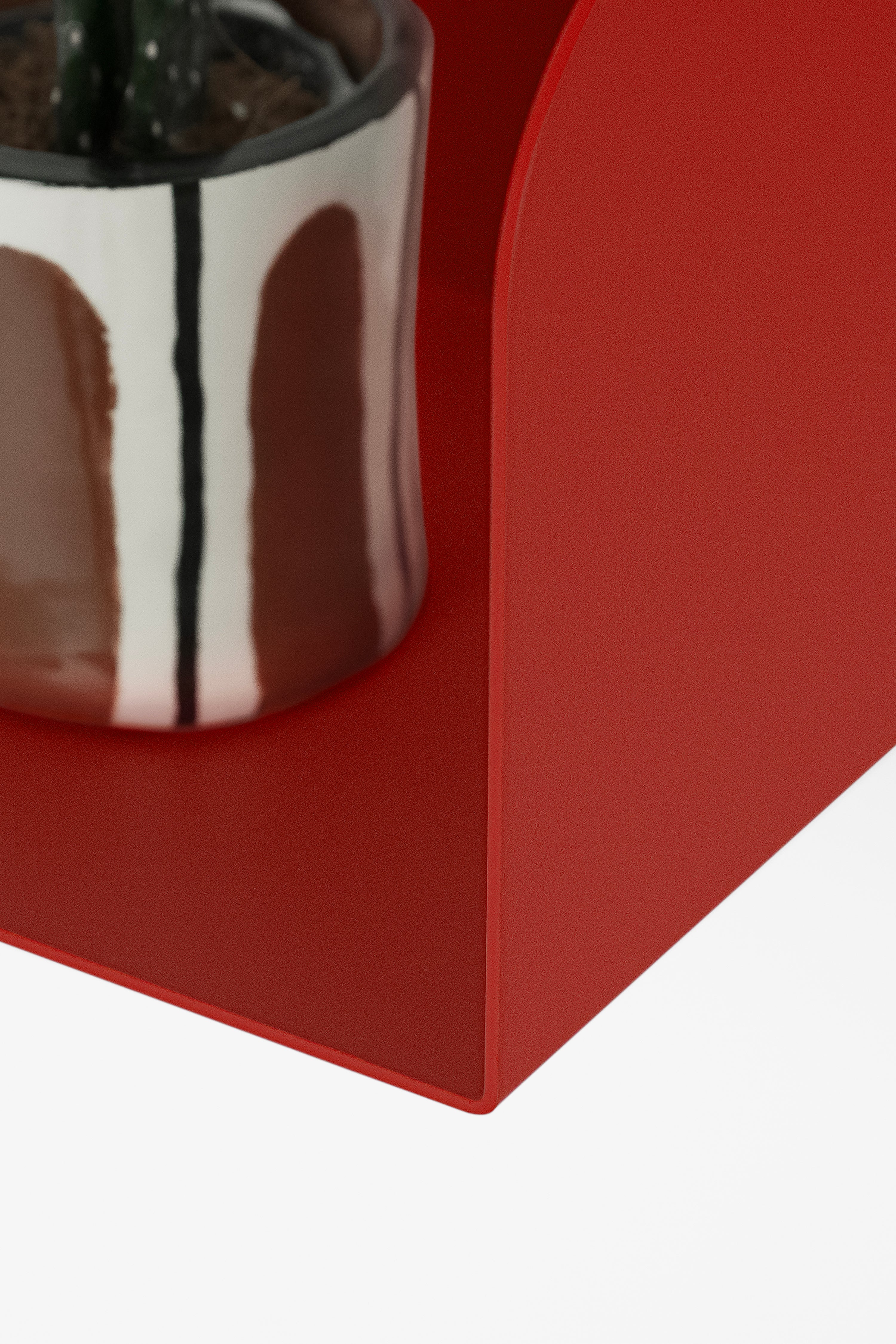 Mensola in metallo Camilla a U, 90x18x15 cm, Terracotta - Immagine dettaglio 1