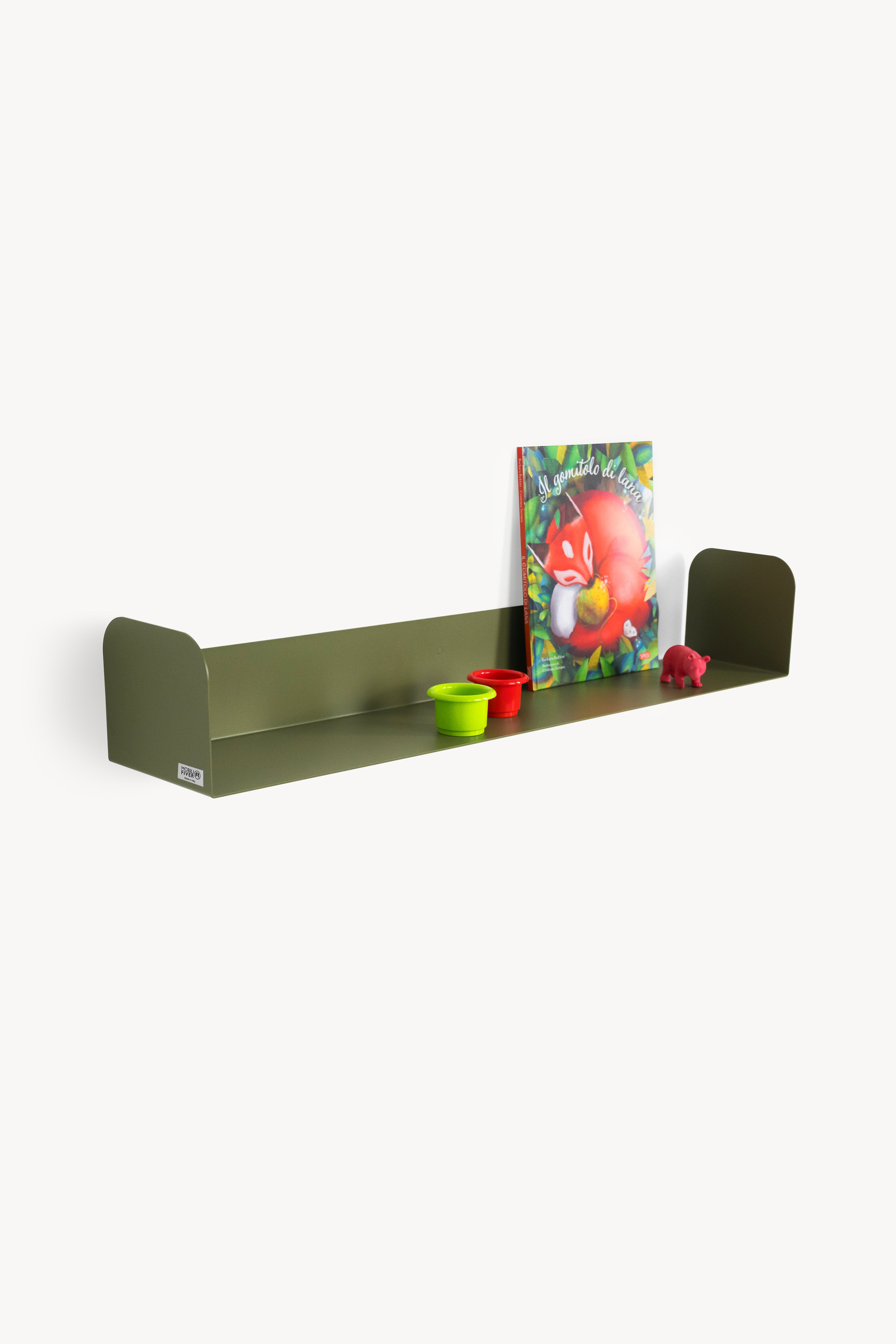 Mensola in metallo Camilla a U, 90x18x15 cm, Verde Olivia - Immagine principale