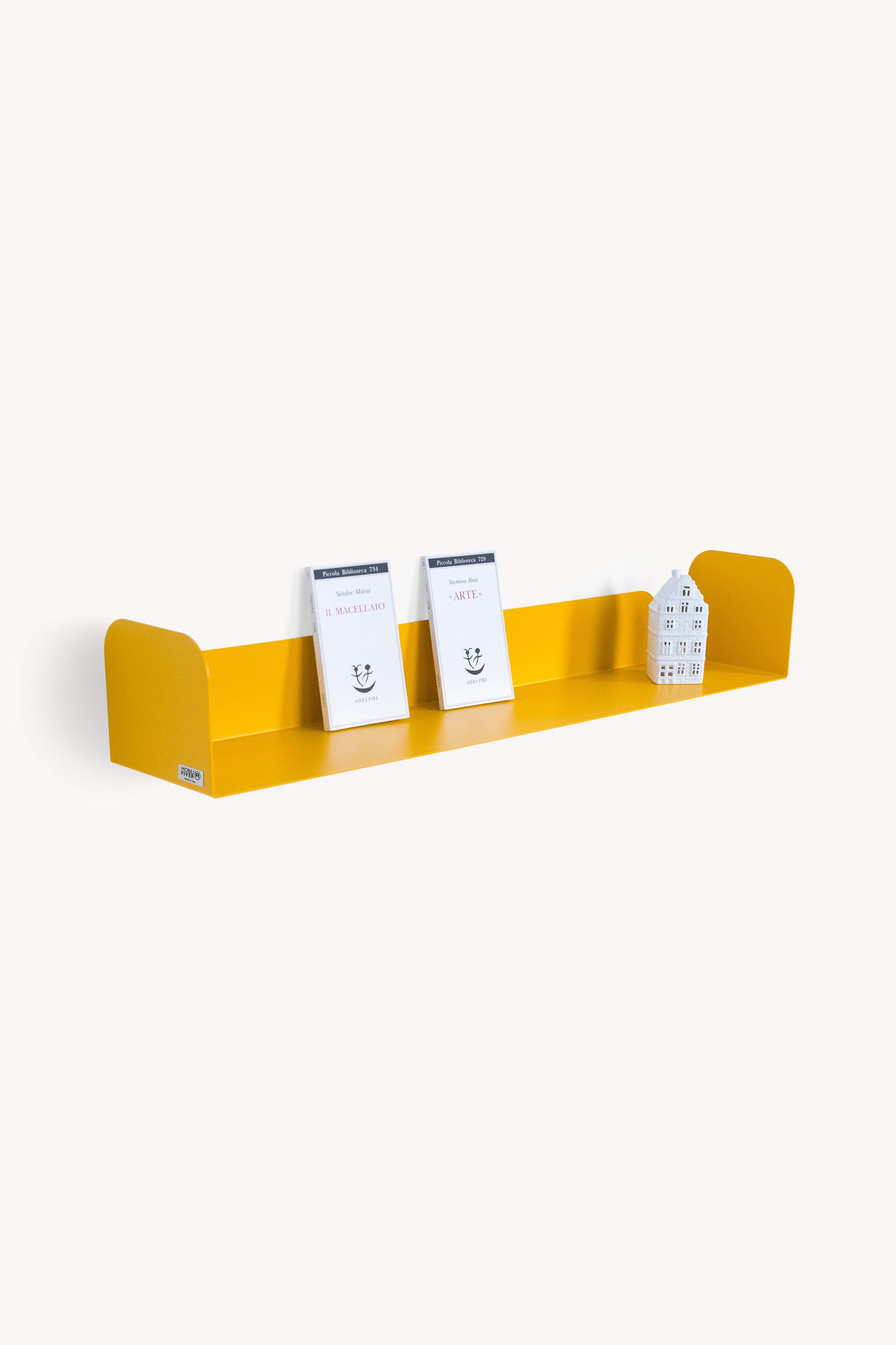 Mensola in metallo Camilla a U, 90x18x15 cm, Giallo Senape - Immagine principale