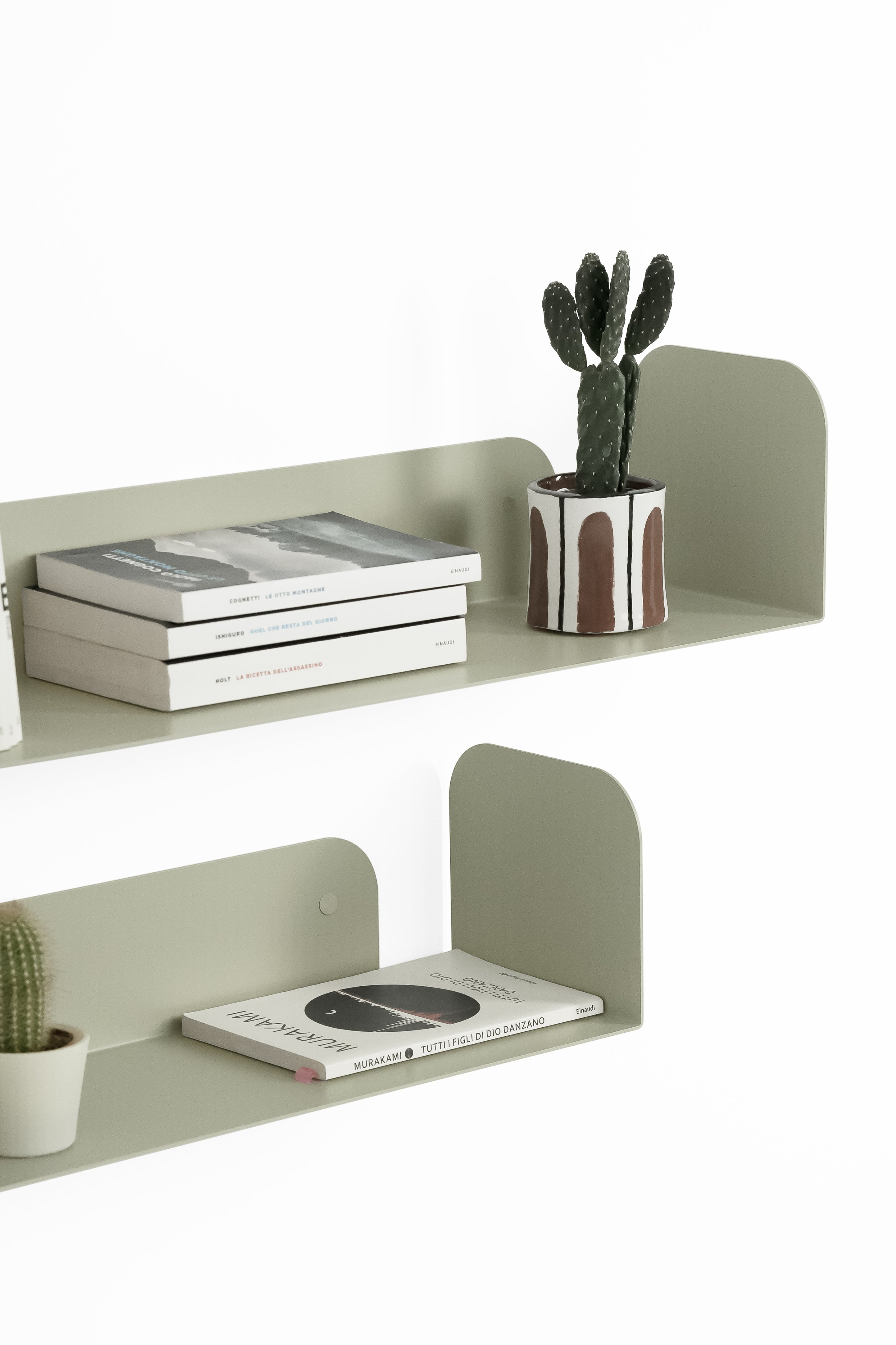 Coppia di mensole in metallo Camilla a U, 90x18x15 cm, Beige - Immagine dettaglio 3