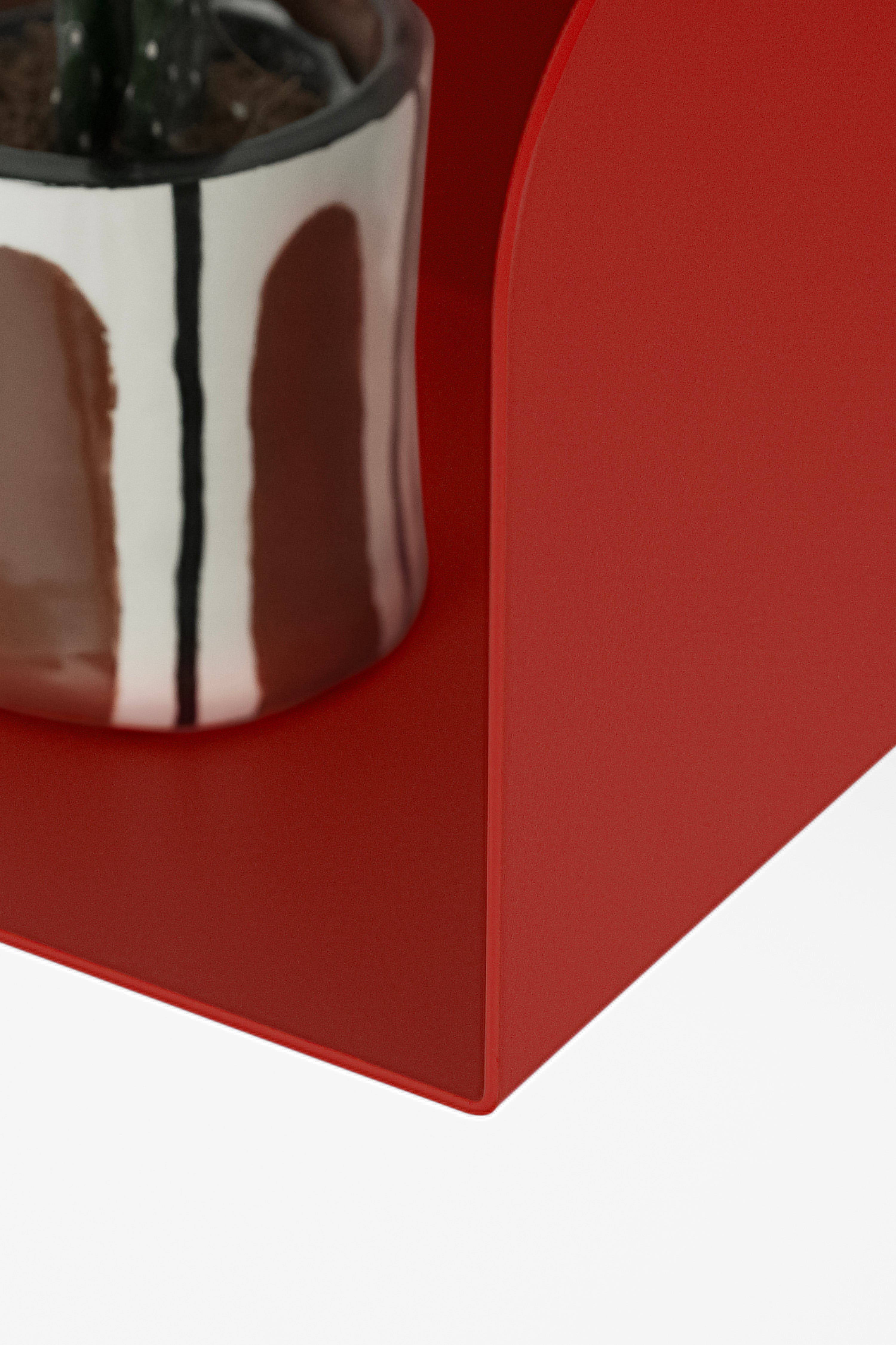 Coppia di mensole in metallo Camilla a U, 90x18x15 cm, Terracotta - Immagine dettaglio 1