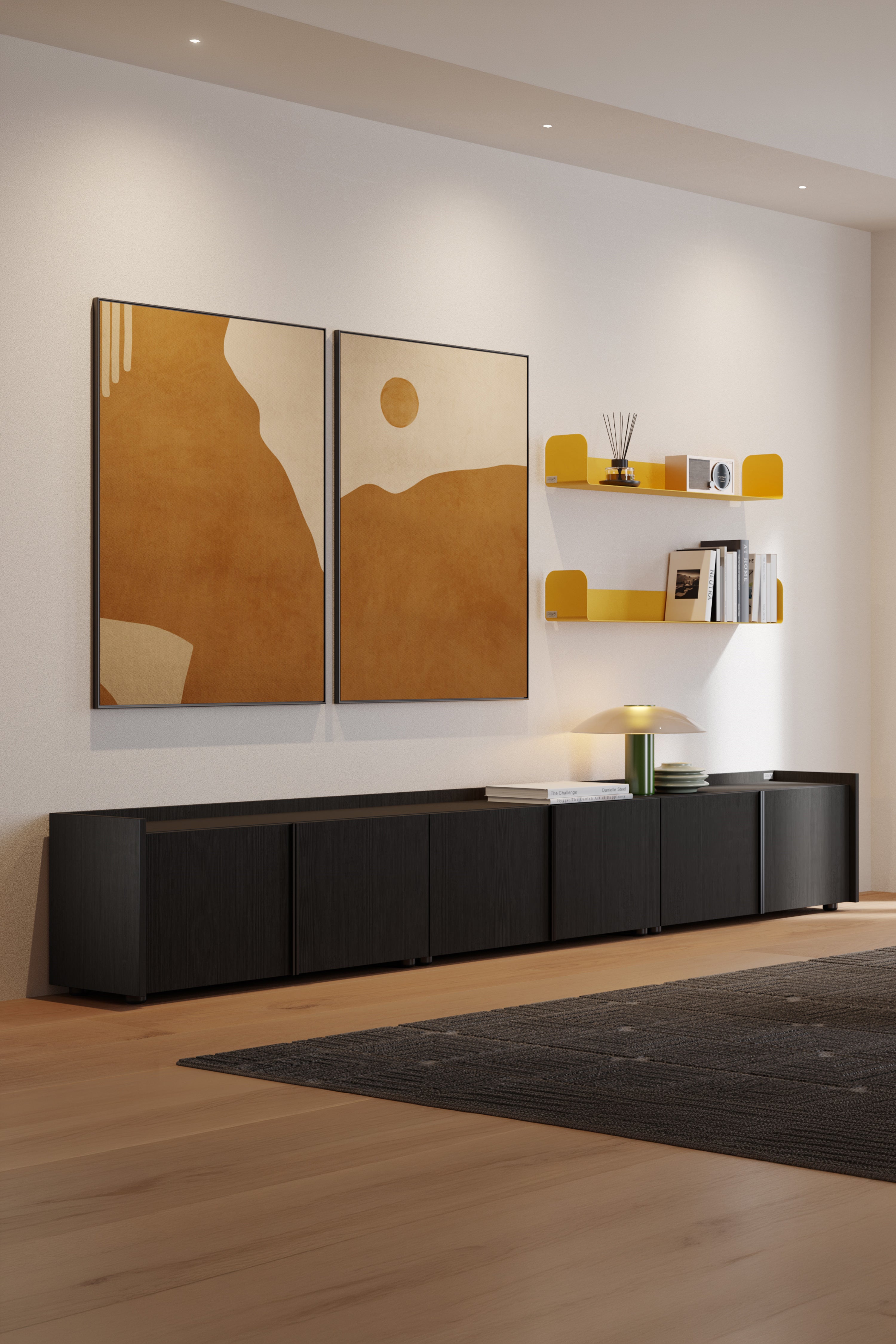 Metallregal Camilla U-Form, 60x18x15 cm, Senfgelb - gallery 5