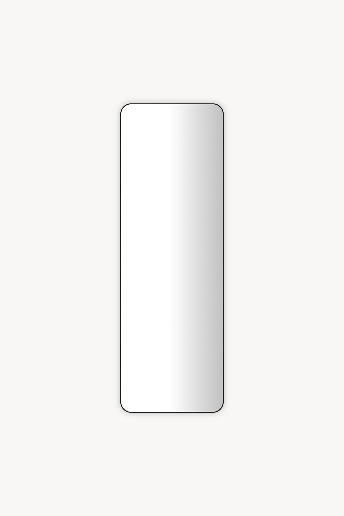 Rectangular mirror Ambra, 150x50 cm, black aluminium frame - Main image