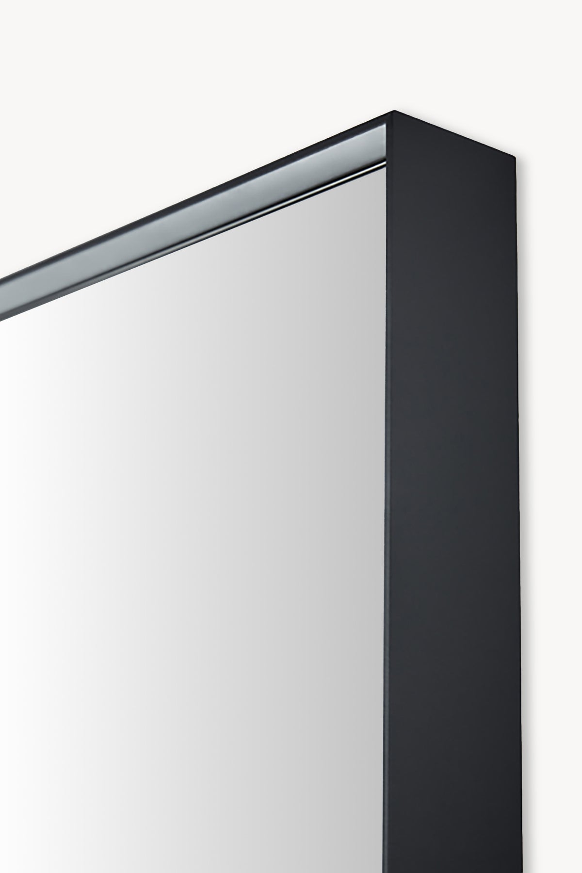 Agata Rectangular Mirror, 160x60 cm, black aluminium frame