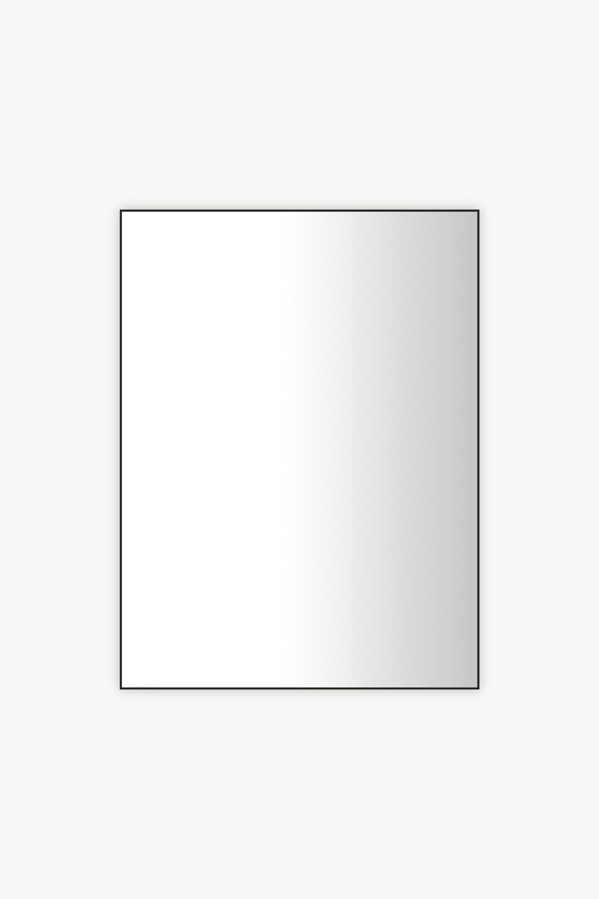 Agata Rectangular Mirror, 160x60 cm, black aluminium frame