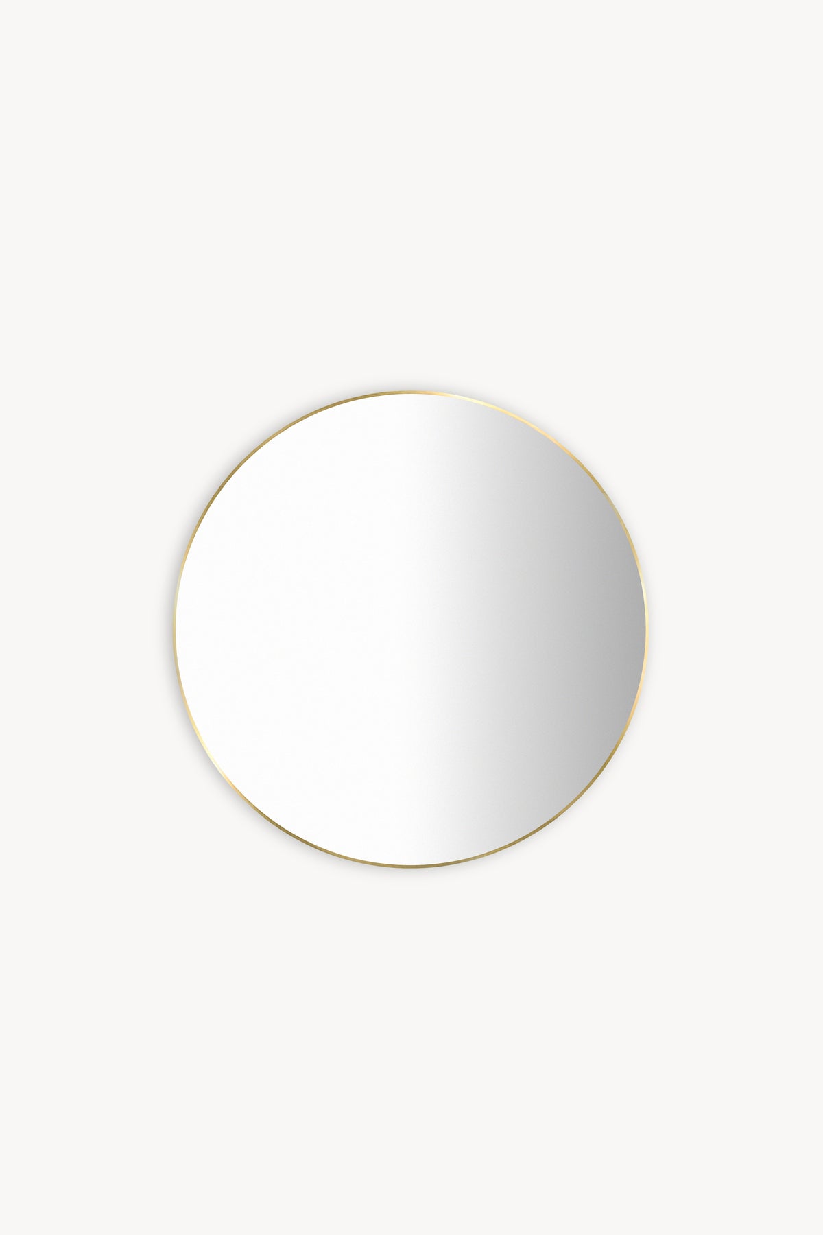 Miroir rond Carlotta, Ø 60 cm, cadre en acier couleur laiton - Image principale