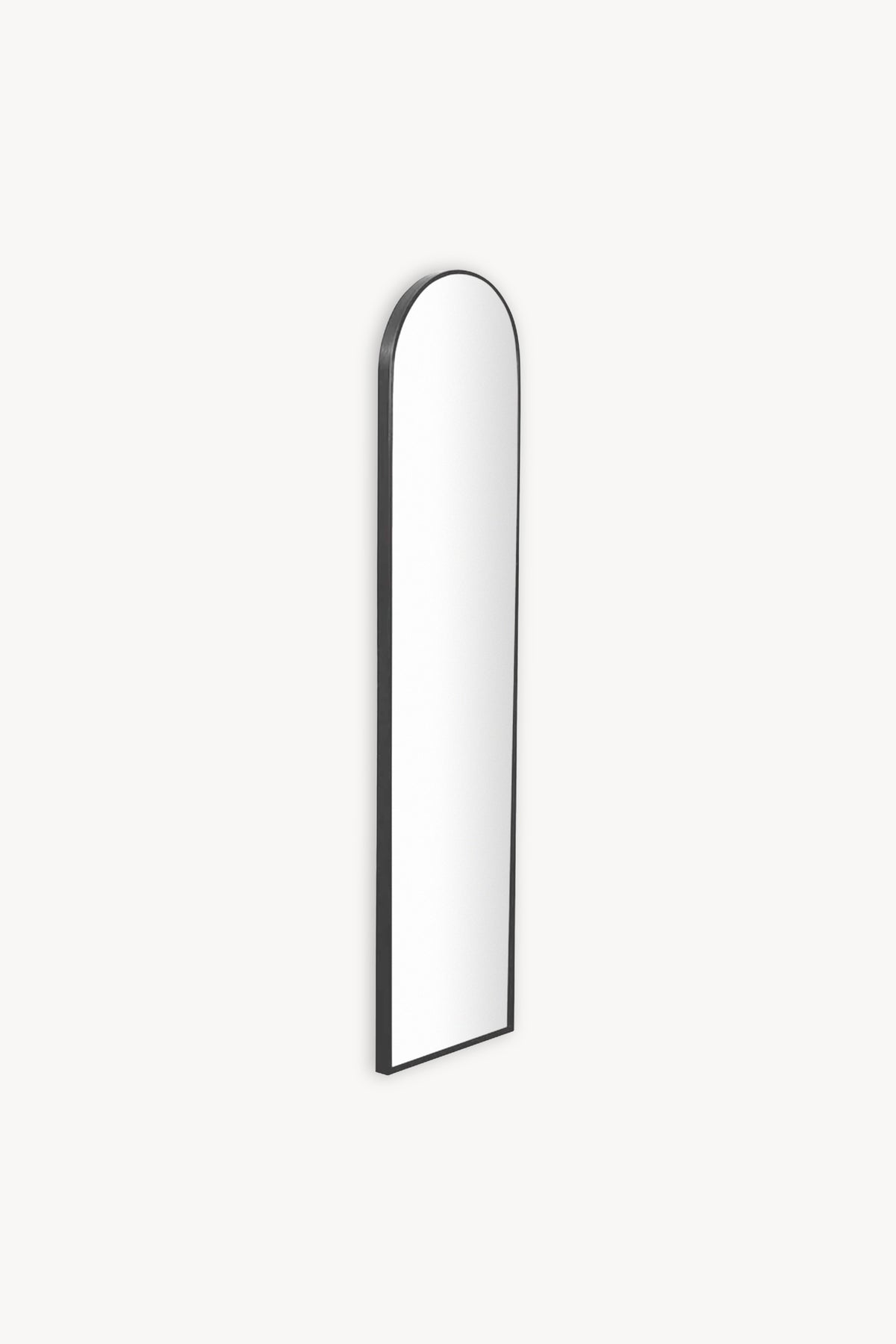 Oval mirror Camilla, 150x40 cm, black metal frame