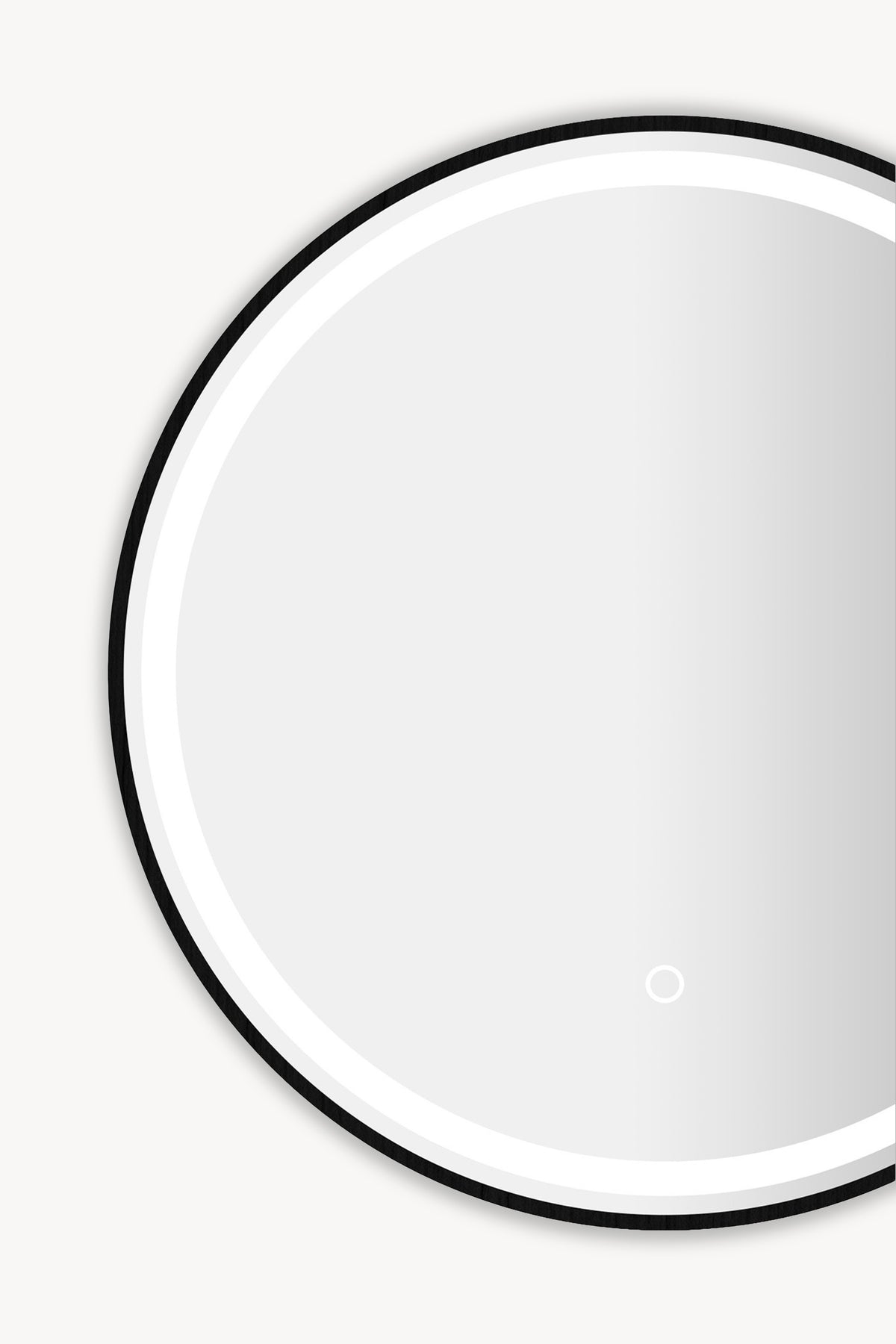 Miroir rond à LED Luna, Ø 80 cm, lumière blanc chaud