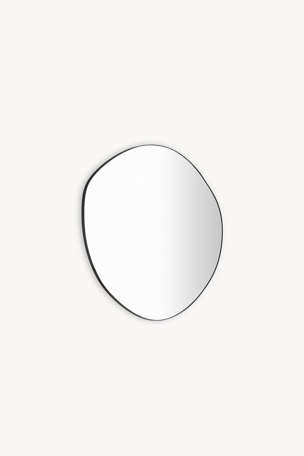 Pietro Irregular Wall Mirror, 60x58 cm, Black Steel Frame - Detail image 1