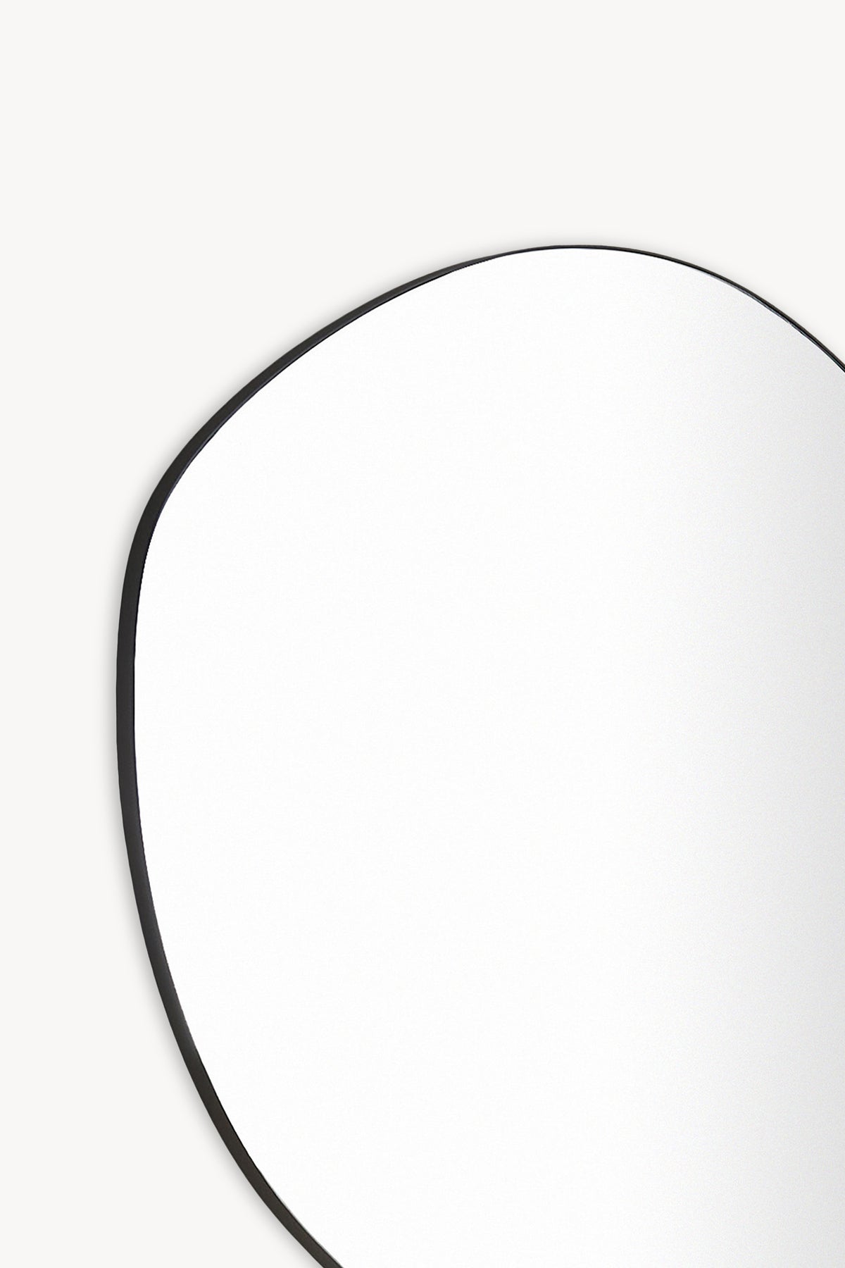 Pietro Irregular Wall Mirror, 60x58 cm, Black Steel Frame - Detail image 2