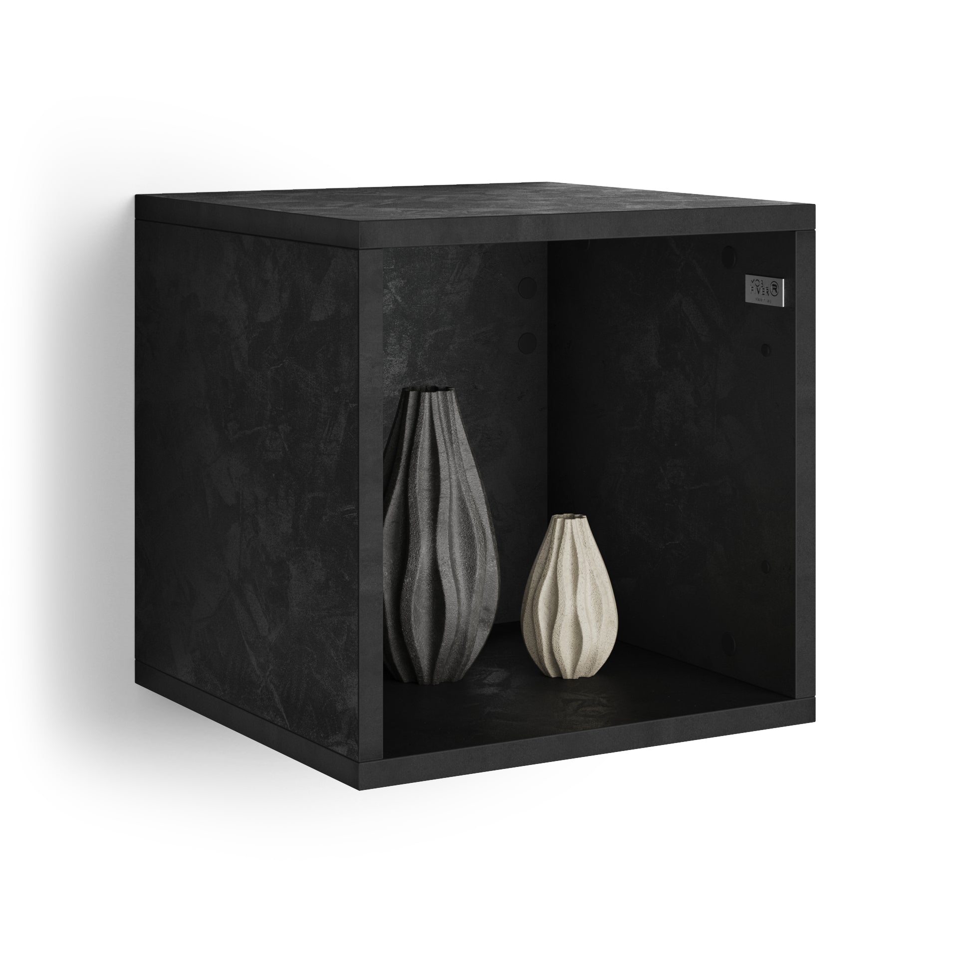 Armoire Suspendue X 36, Noir Béton