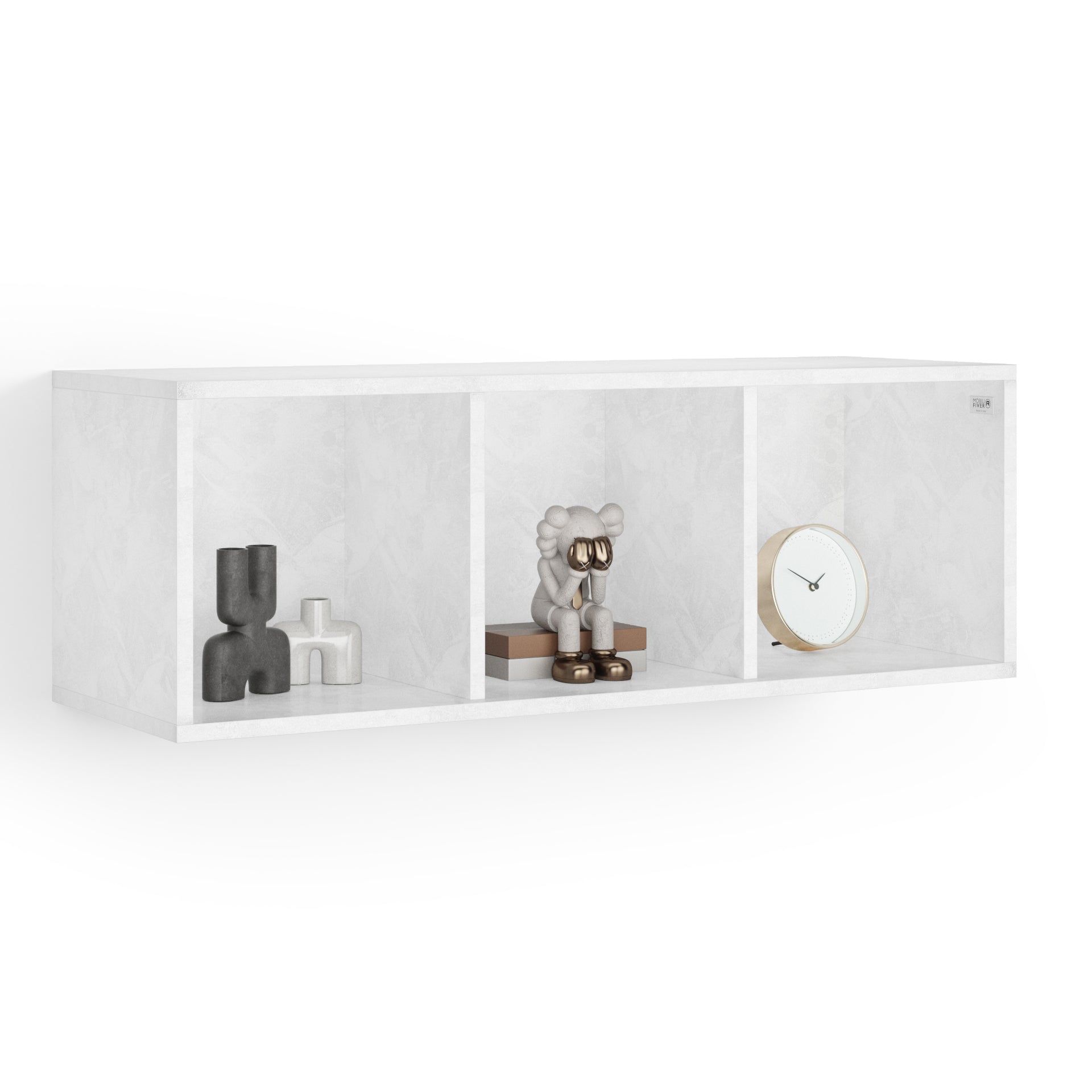 Armoire Suspendue X 104, Blanc Béton