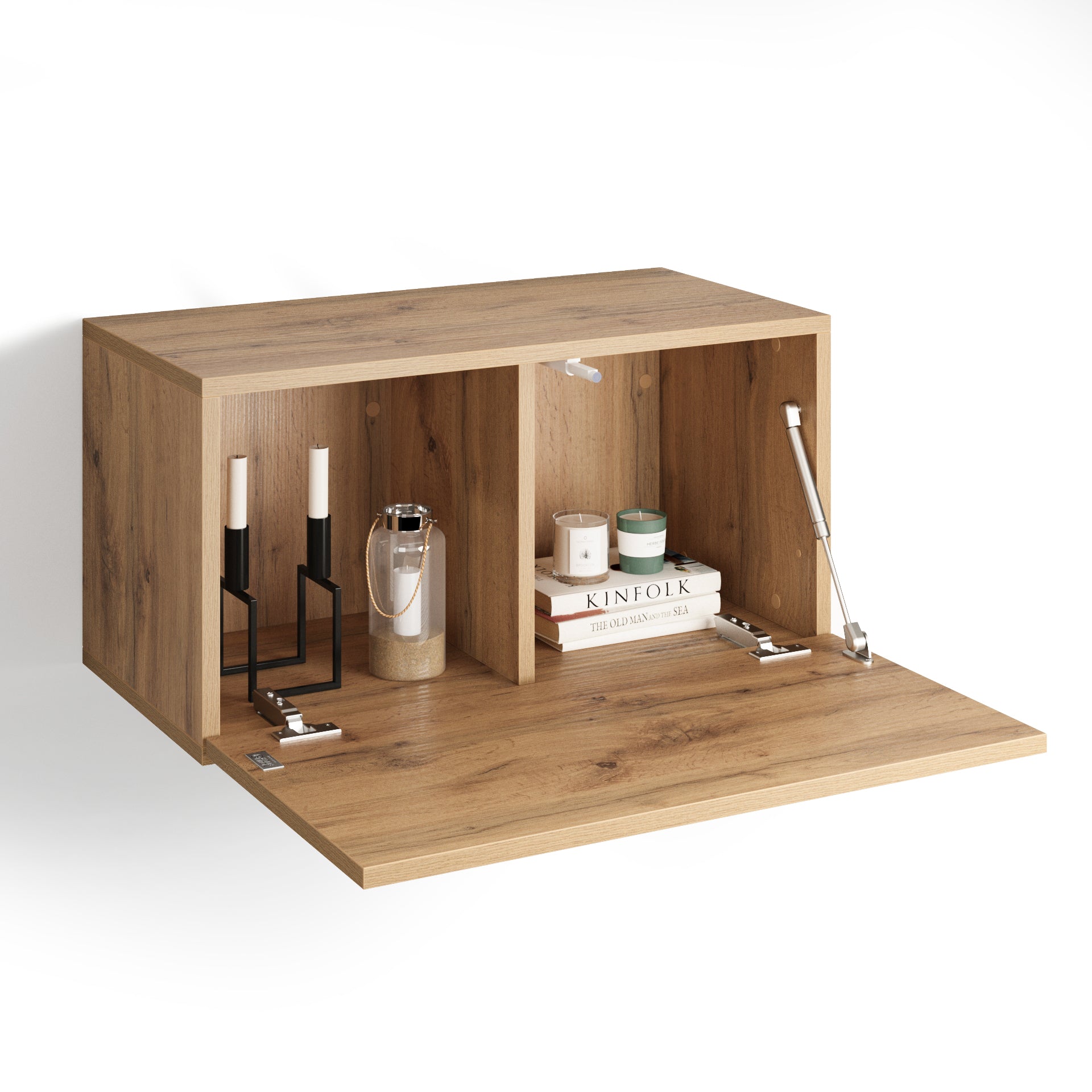 Wandkast easy 70 met neergaande klepdeur rustiek eiken - Detail image 1
