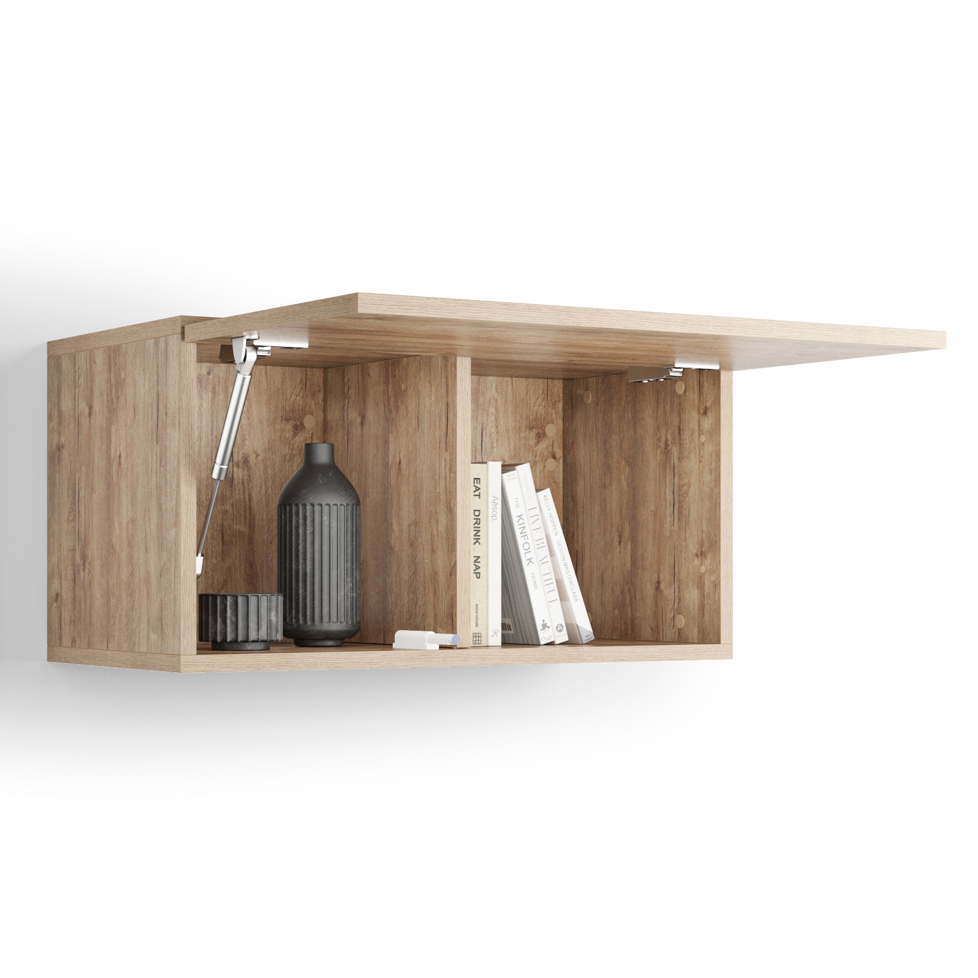 Easy Wall Unit 27.55 in, with Lift Up Door, Oak