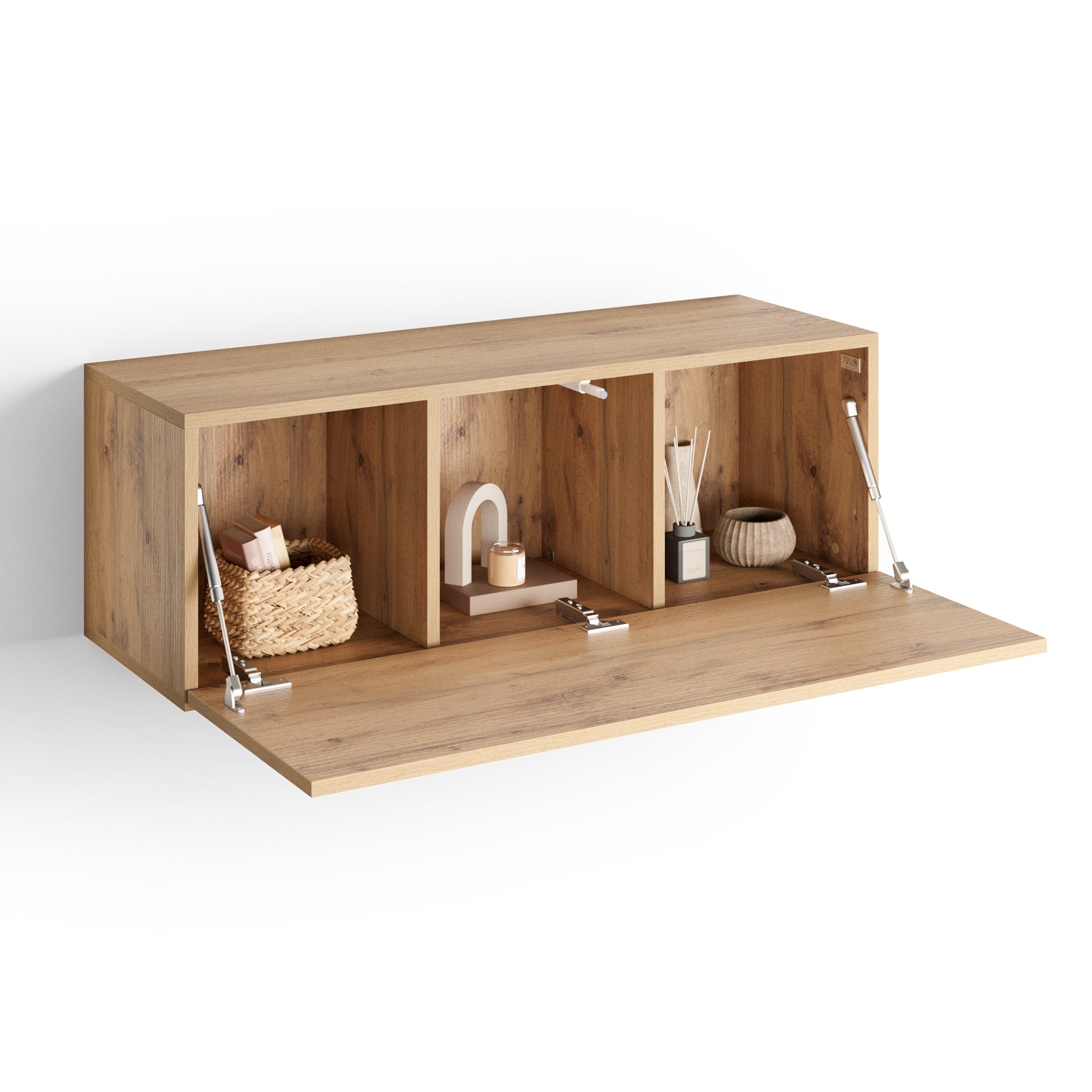 Wandkast easy 104 met neergaande klepdeur rustiek eiken - Detail image 1