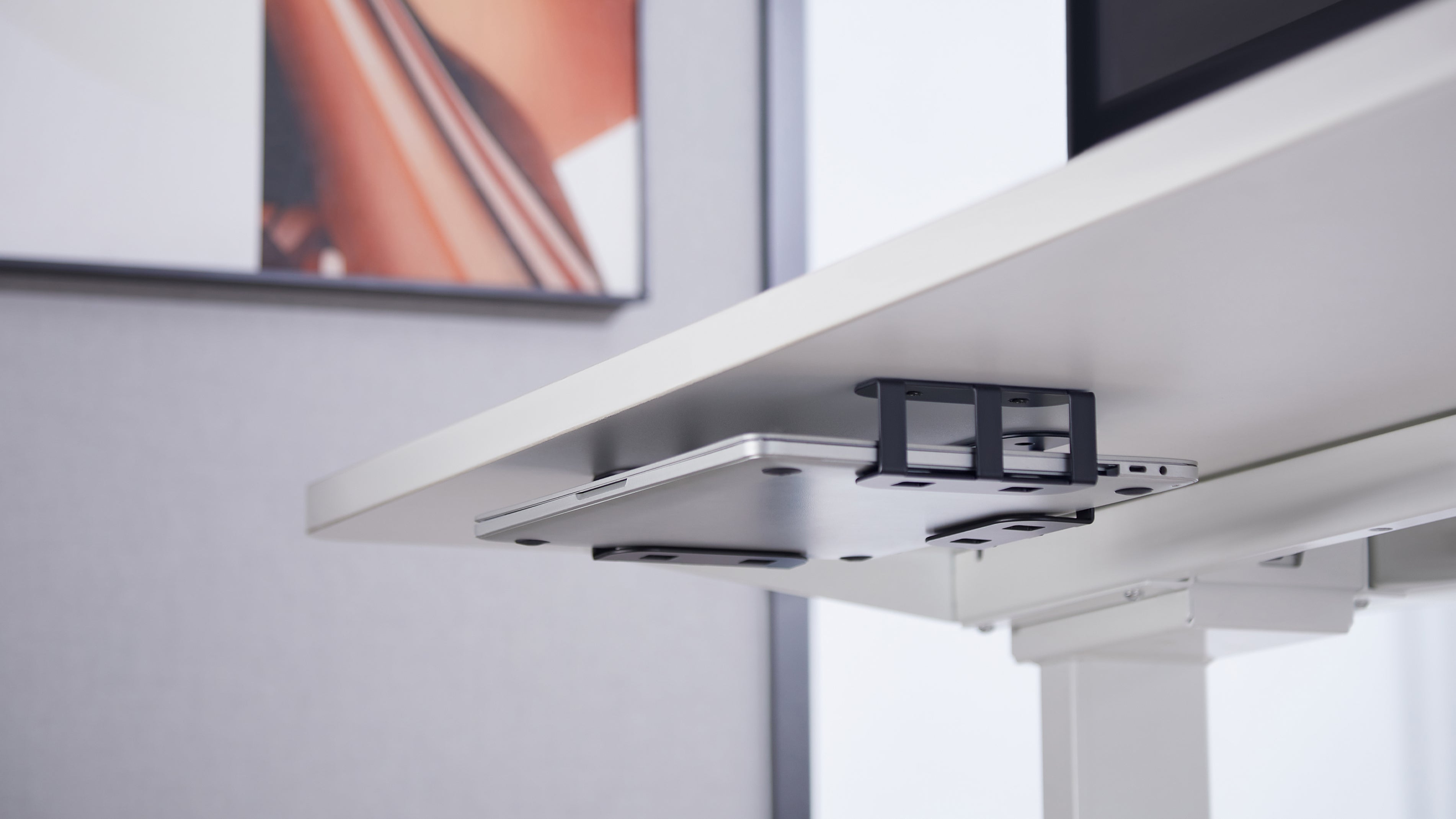 Clara under-desk PC holder, black - Set image 1