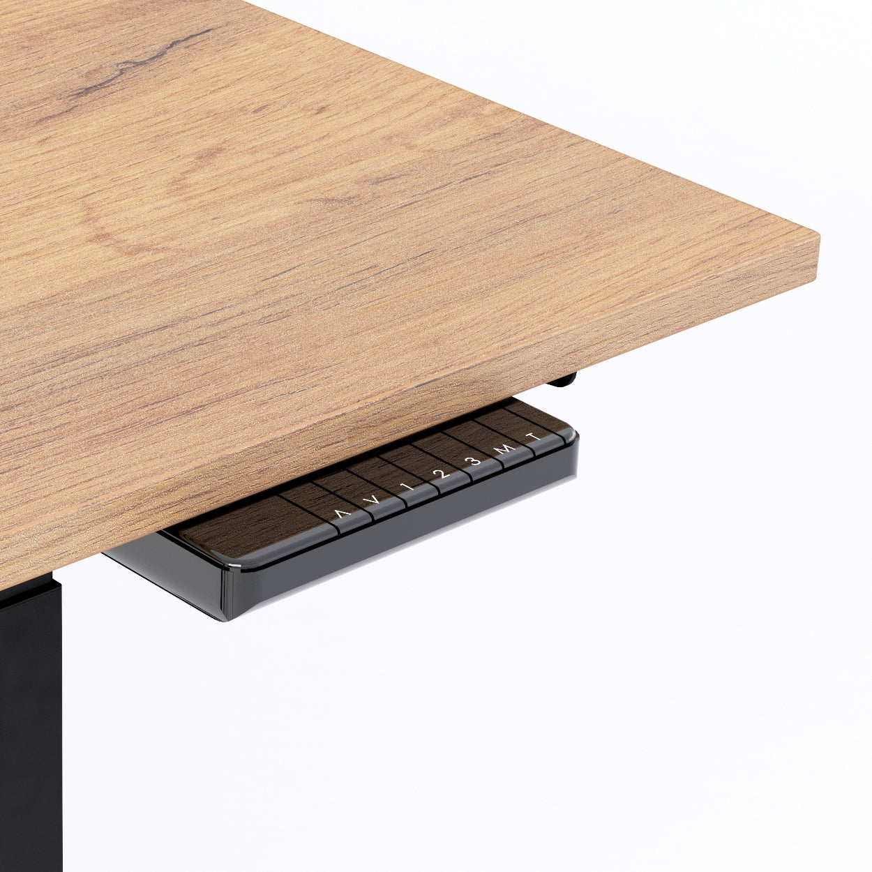 Scrivania Regolabile Clara 140x60 Rovere Rustico con Gambe Nere - Immagine dettaglio 2
