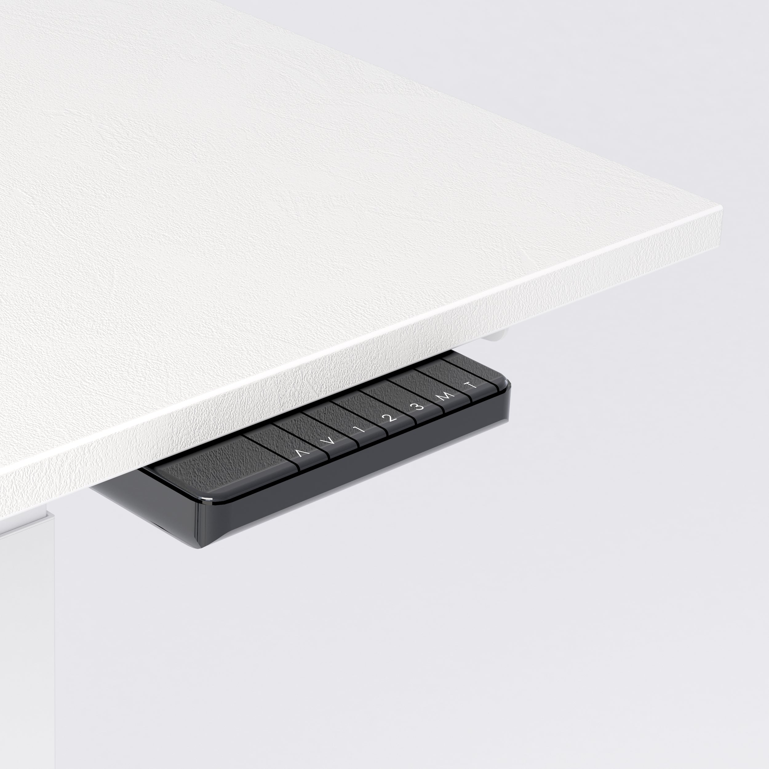 Scrivania Regolabile Clara 140x80 Bianco Cemento con Gambe Bianche - Immagine dettaglio 2