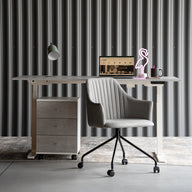Clara Drawer unit on castors, Matt White with Concrete Grey drawers