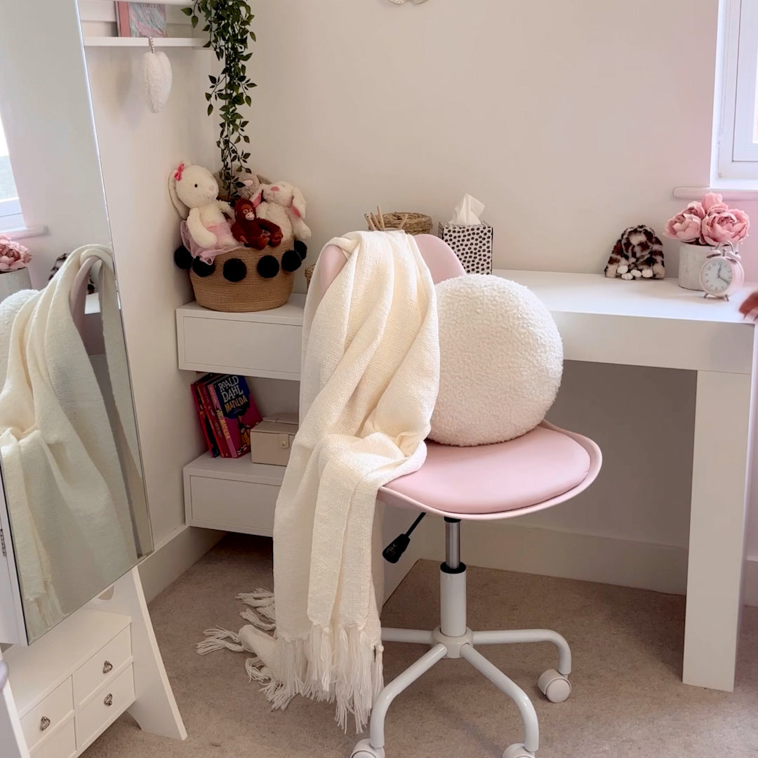 Table de bureau Evolution 90x40, Frêne Blanc avec 2 pieds