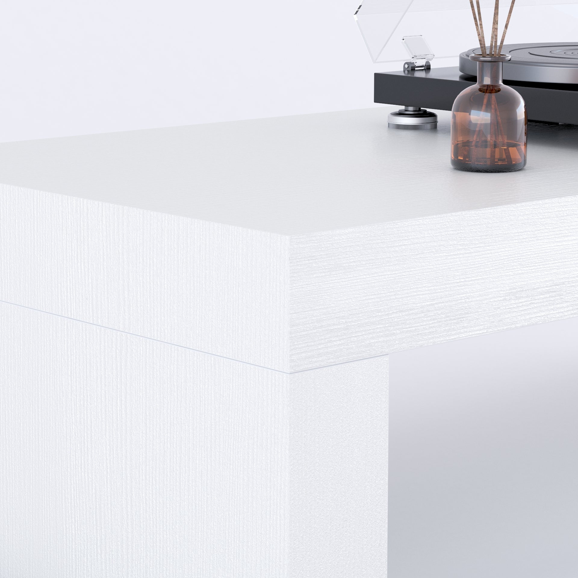 Scrivania Evolution 120x40, Bianco Frassino con Due Gambe